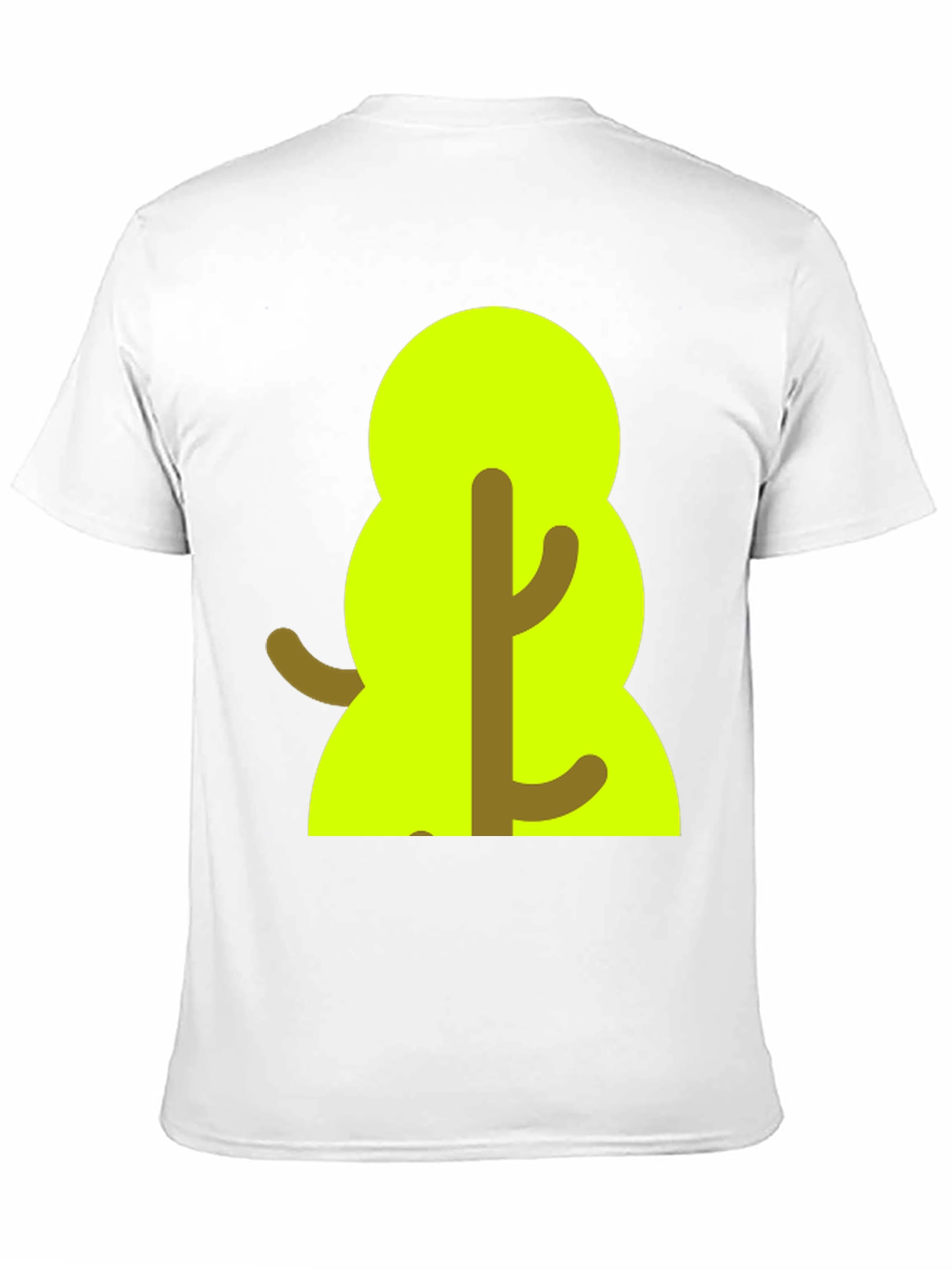 Cartoon Tree Graphic Tee - Black Unisex T-Shirt