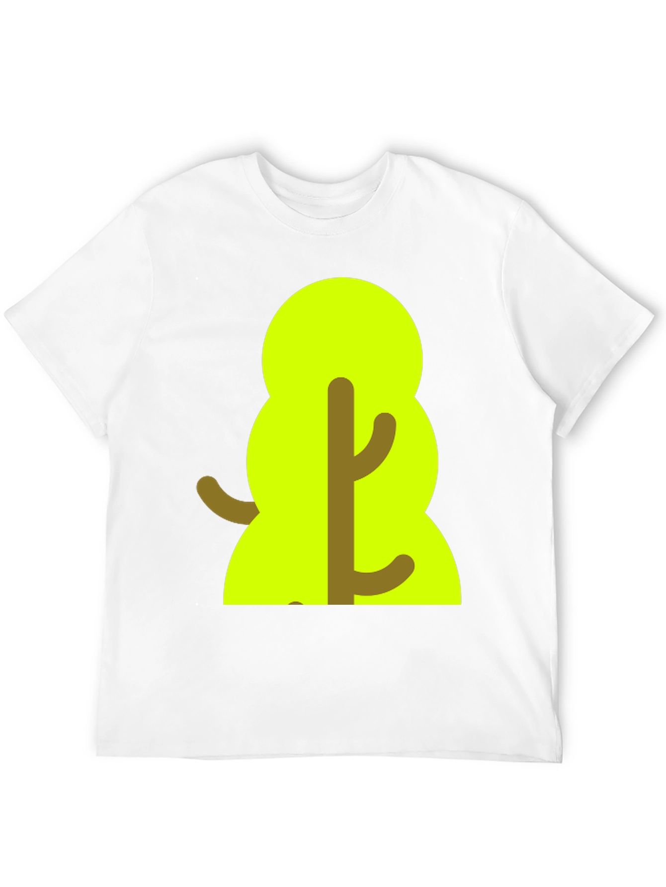 Cartoon Tree Graphic Tee - Black Unisex T-Shirt