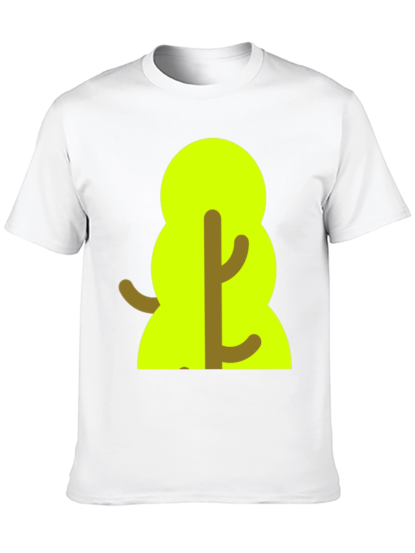 Cartoon Tree Graphic Tee - Black Unisex T-Shirt