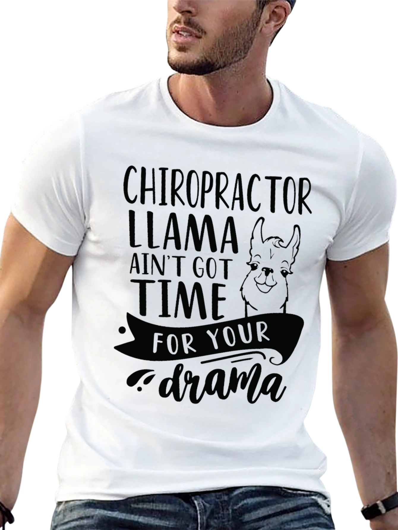 Chiropractor Llama Graphic T-Shirt