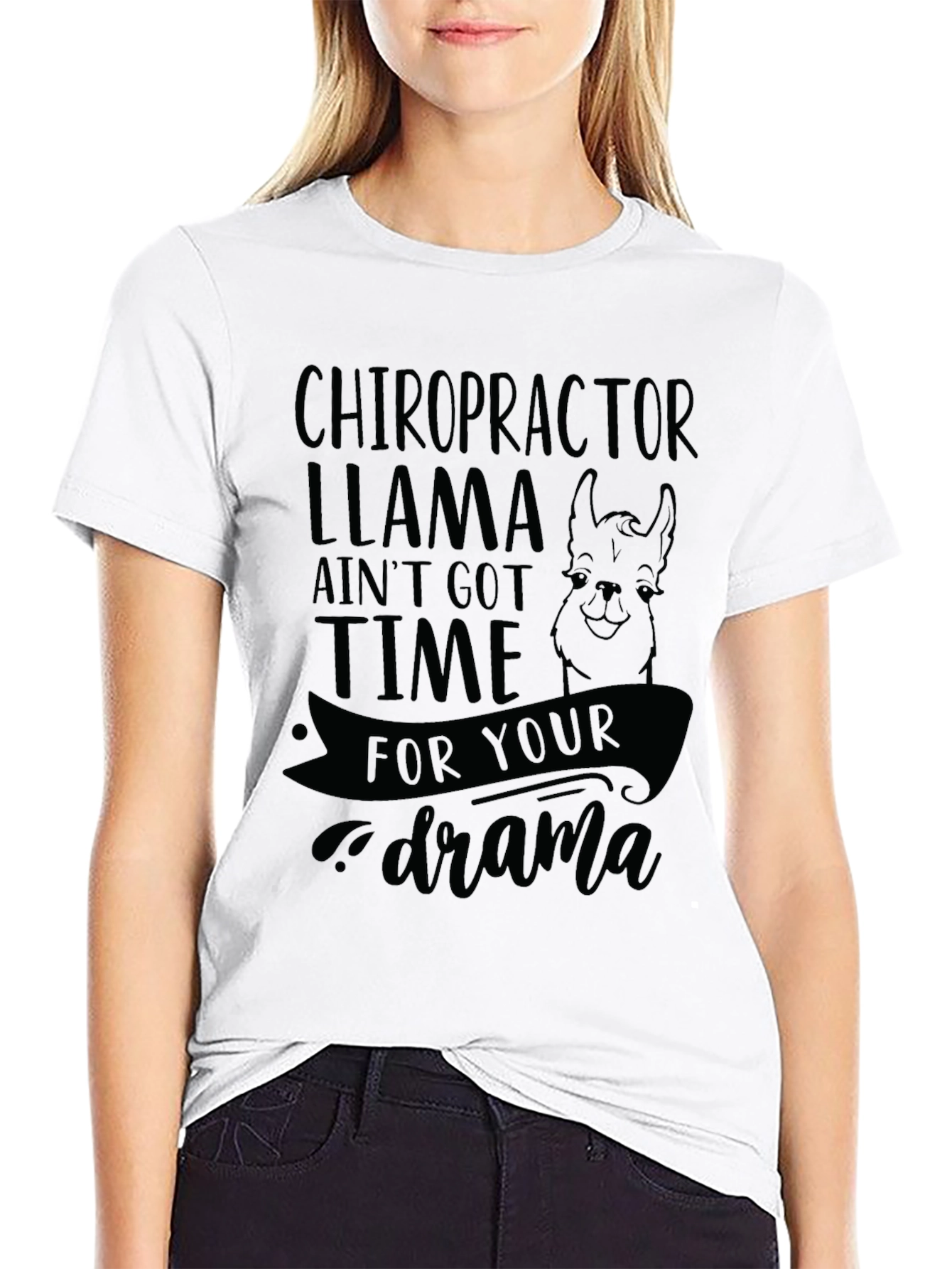 Chiropractor Llama Graphic T-Shirt