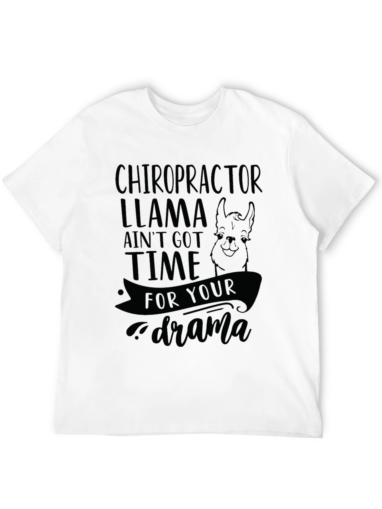 Chiropractor Llama Graphic T-Shirt