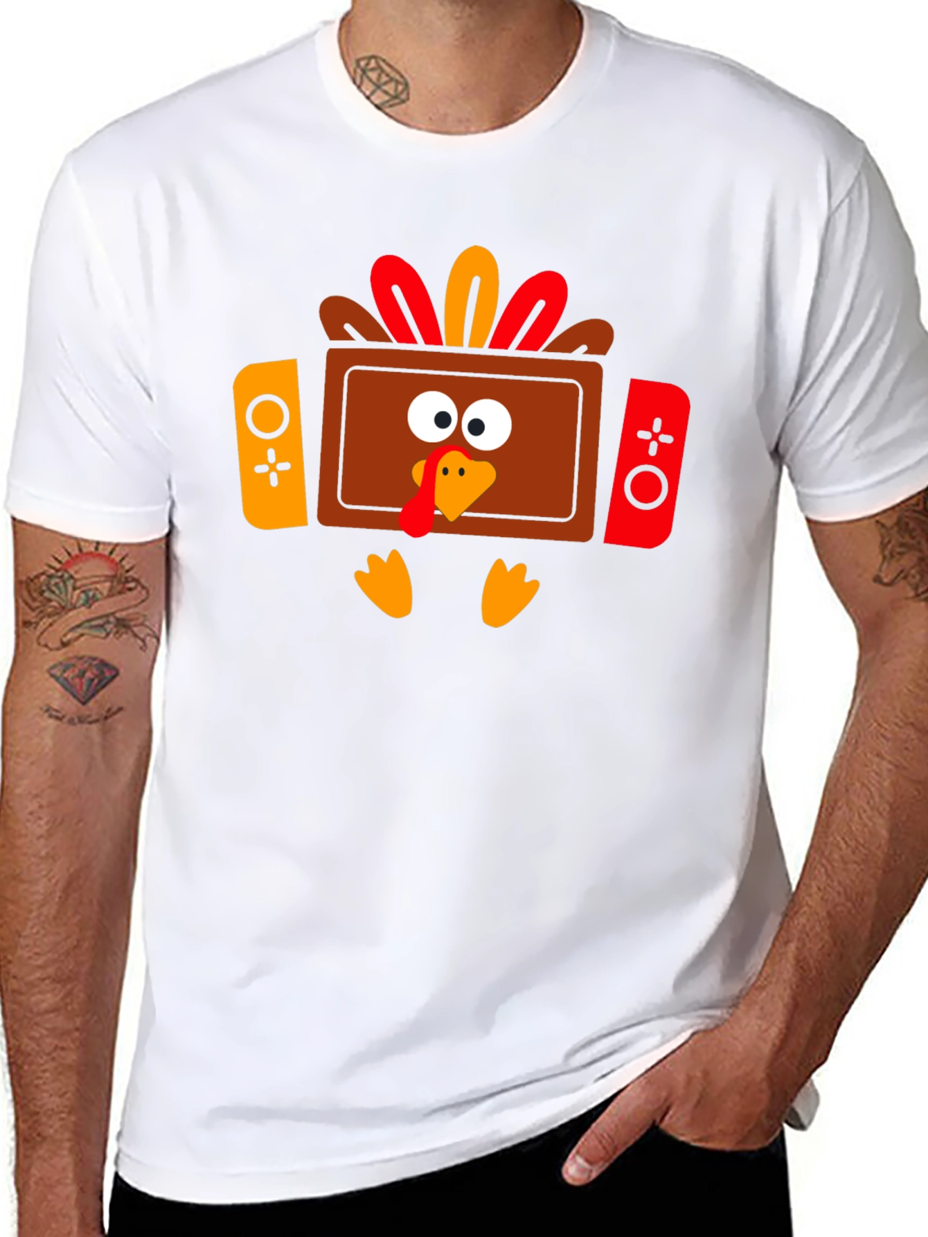 Thanksgiving Turkey Game Console T-Shirt