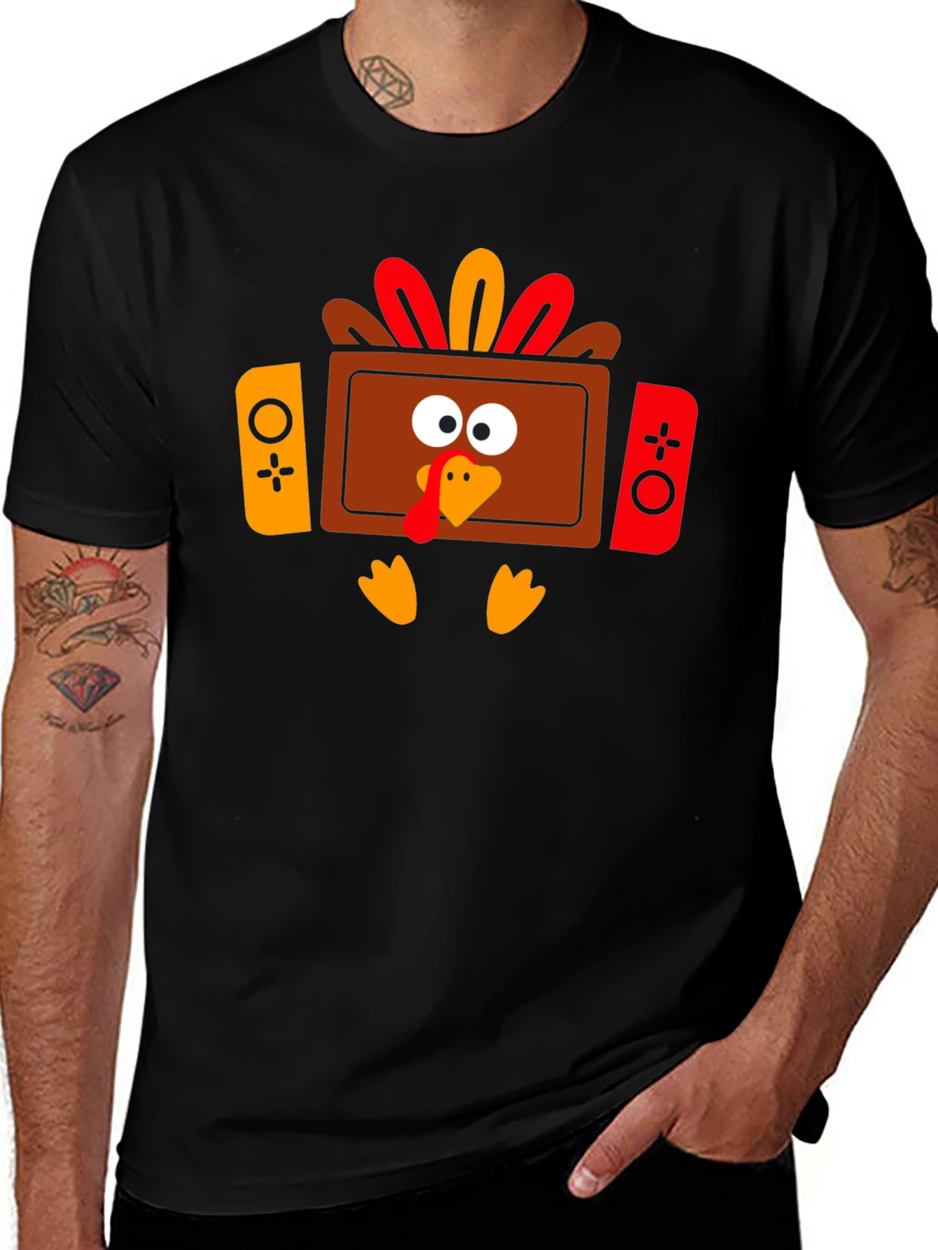 Thanksgiving Turkey Game Console T-Shirt