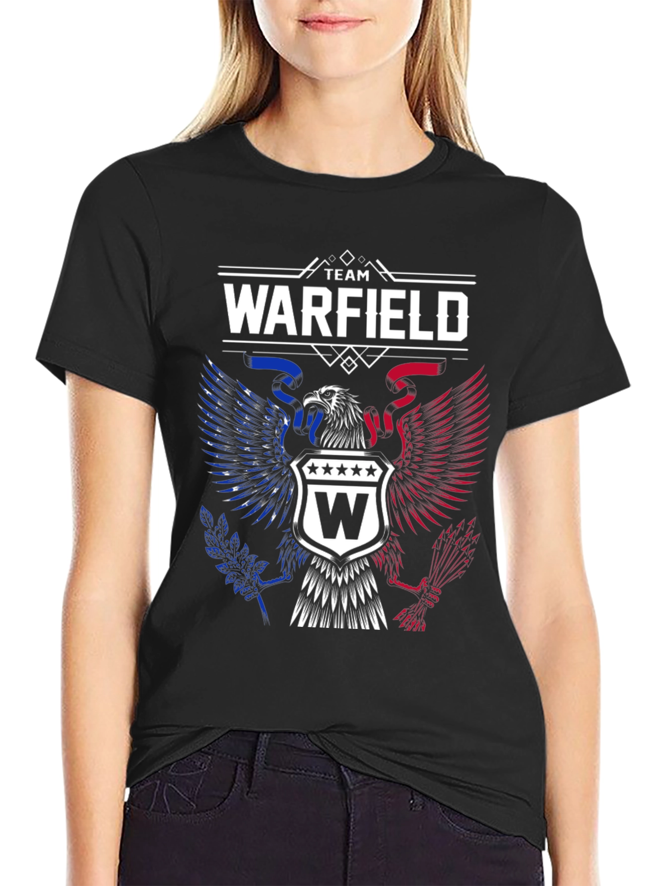 Team Warfield Patriotic Eagle Graphic T-Shirt