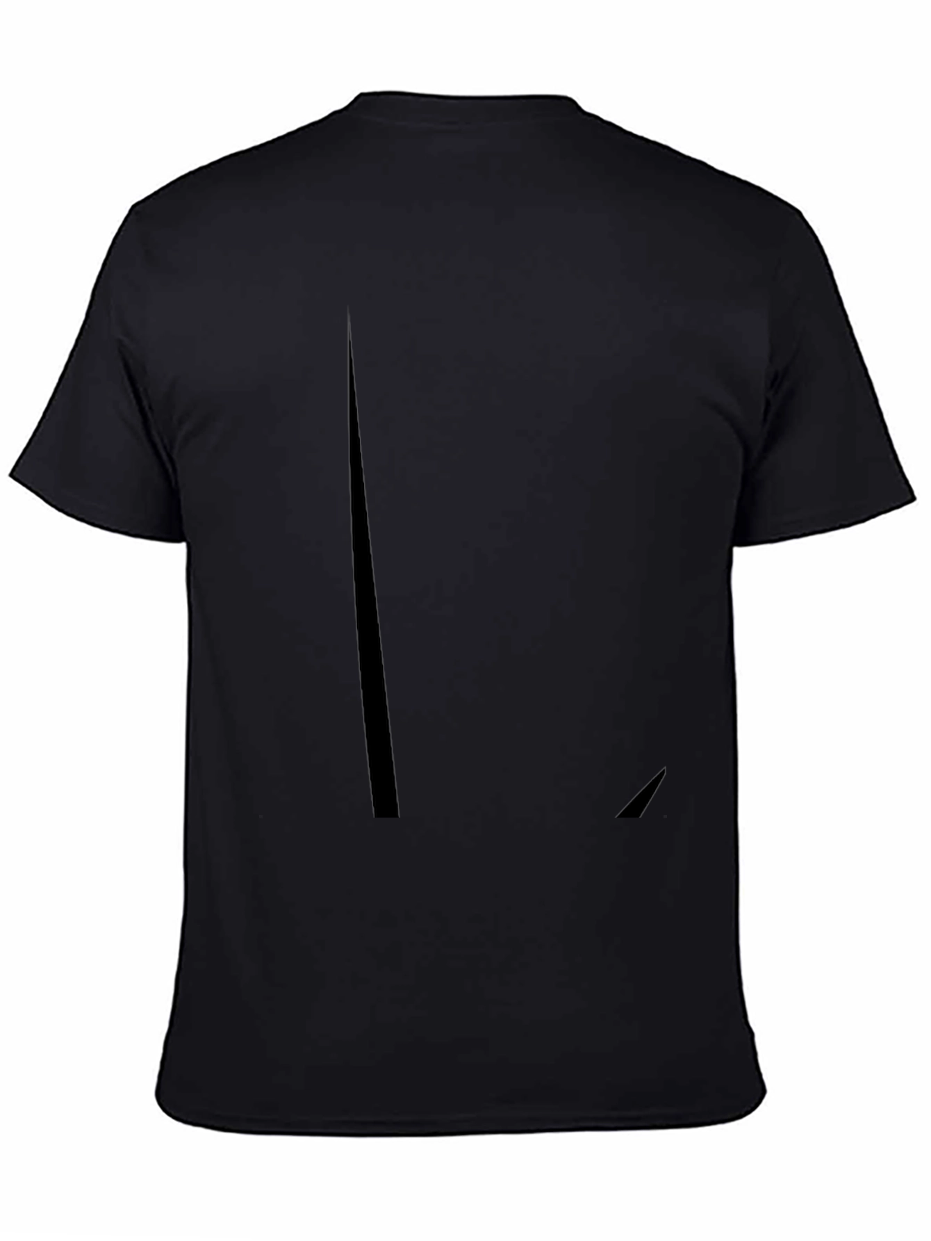 Mens Solid Black Crew Neck T-Shirt
