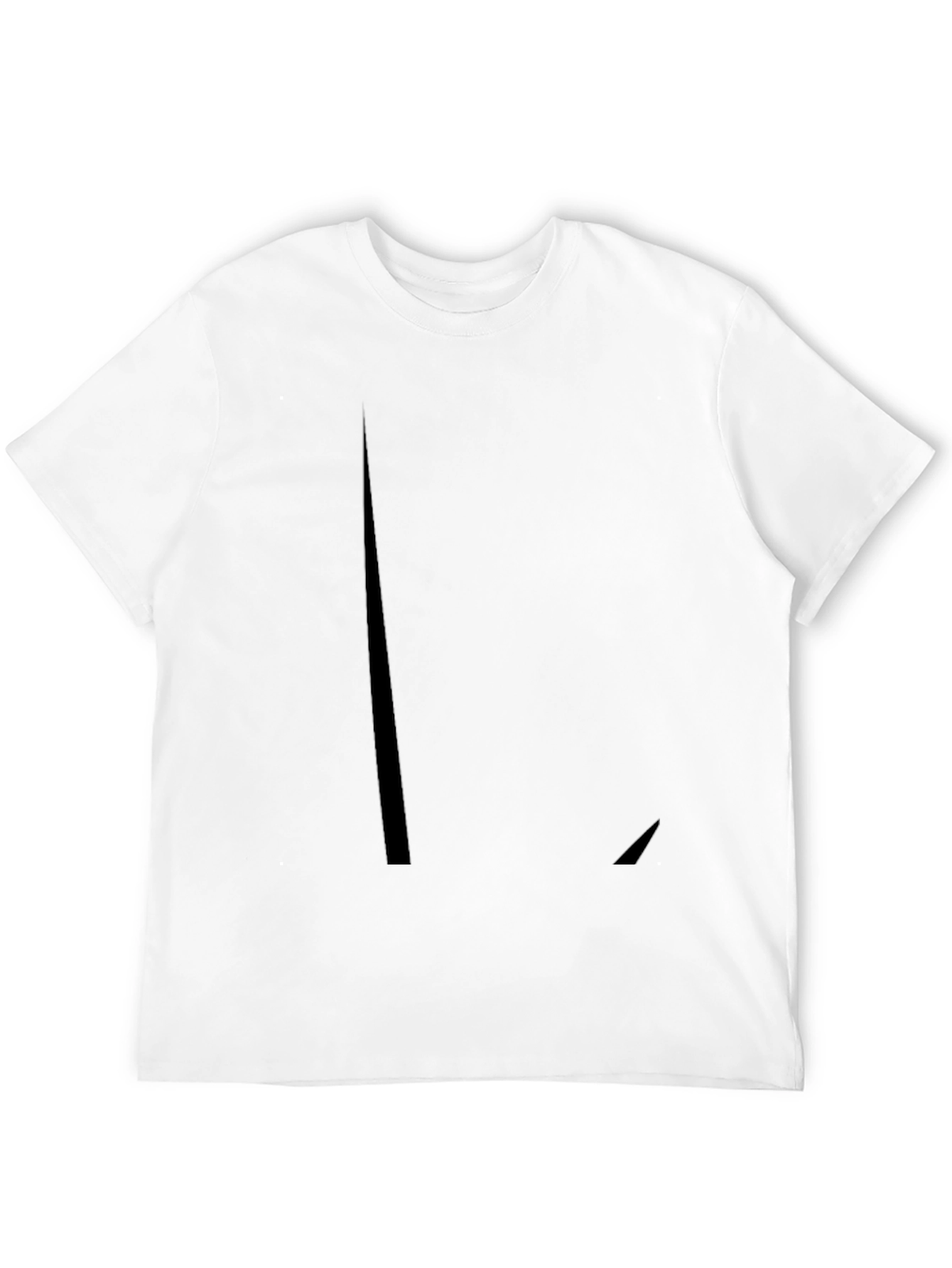 Mens Solid Black Crew Neck T-Shirt