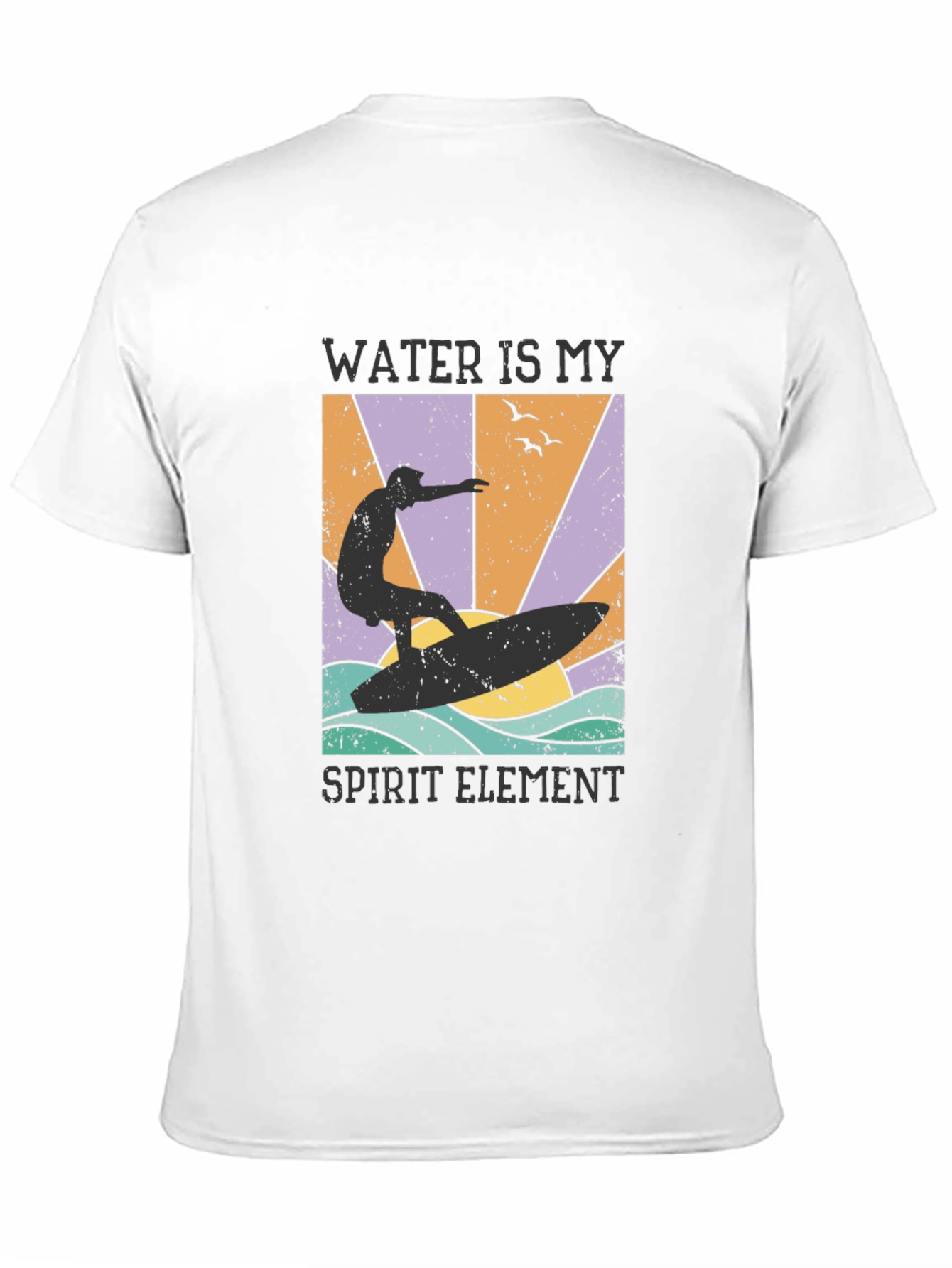 Water Is My Spirit Element Black T-Shirt