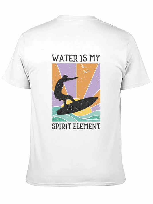 Water Is My Spirit Element Black T-Shirt