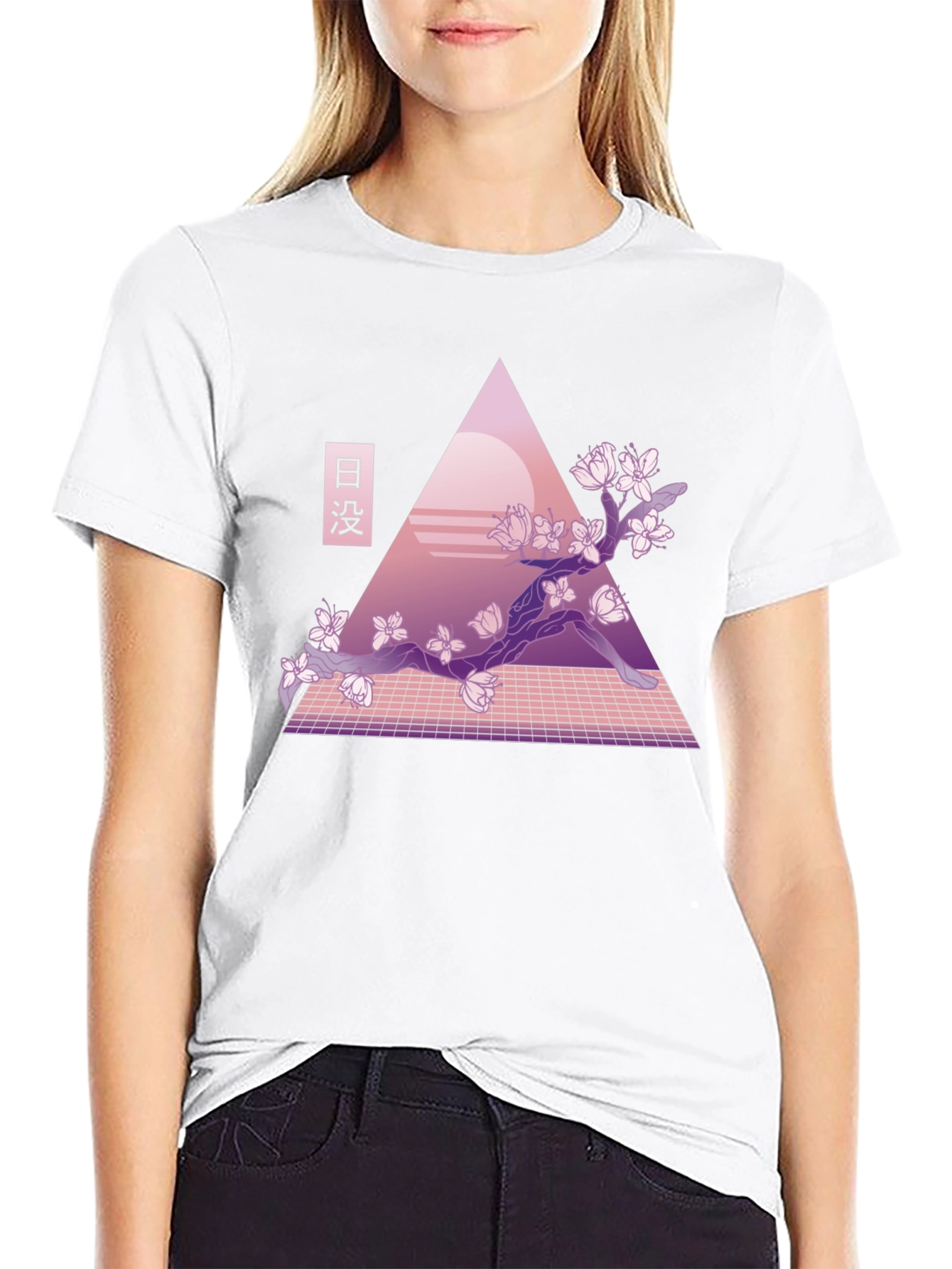Aesthetic Sunset Triangle Tee