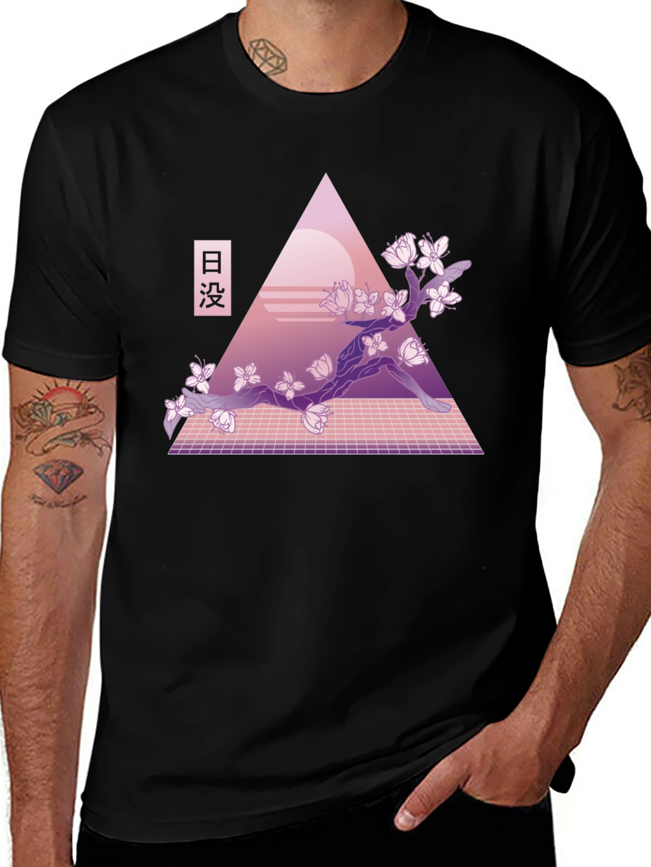 Aesthetic Sunset Triangle Tee