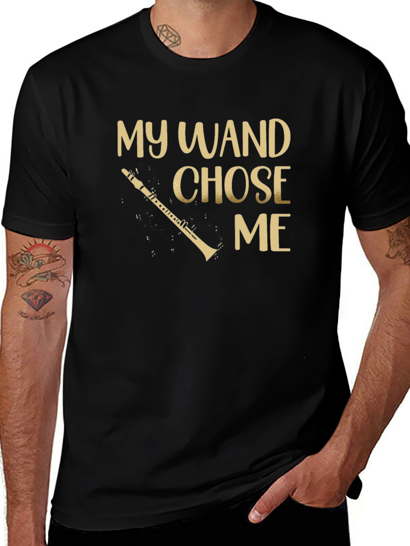 My Wand Chose Me Clarinet T-Shirt