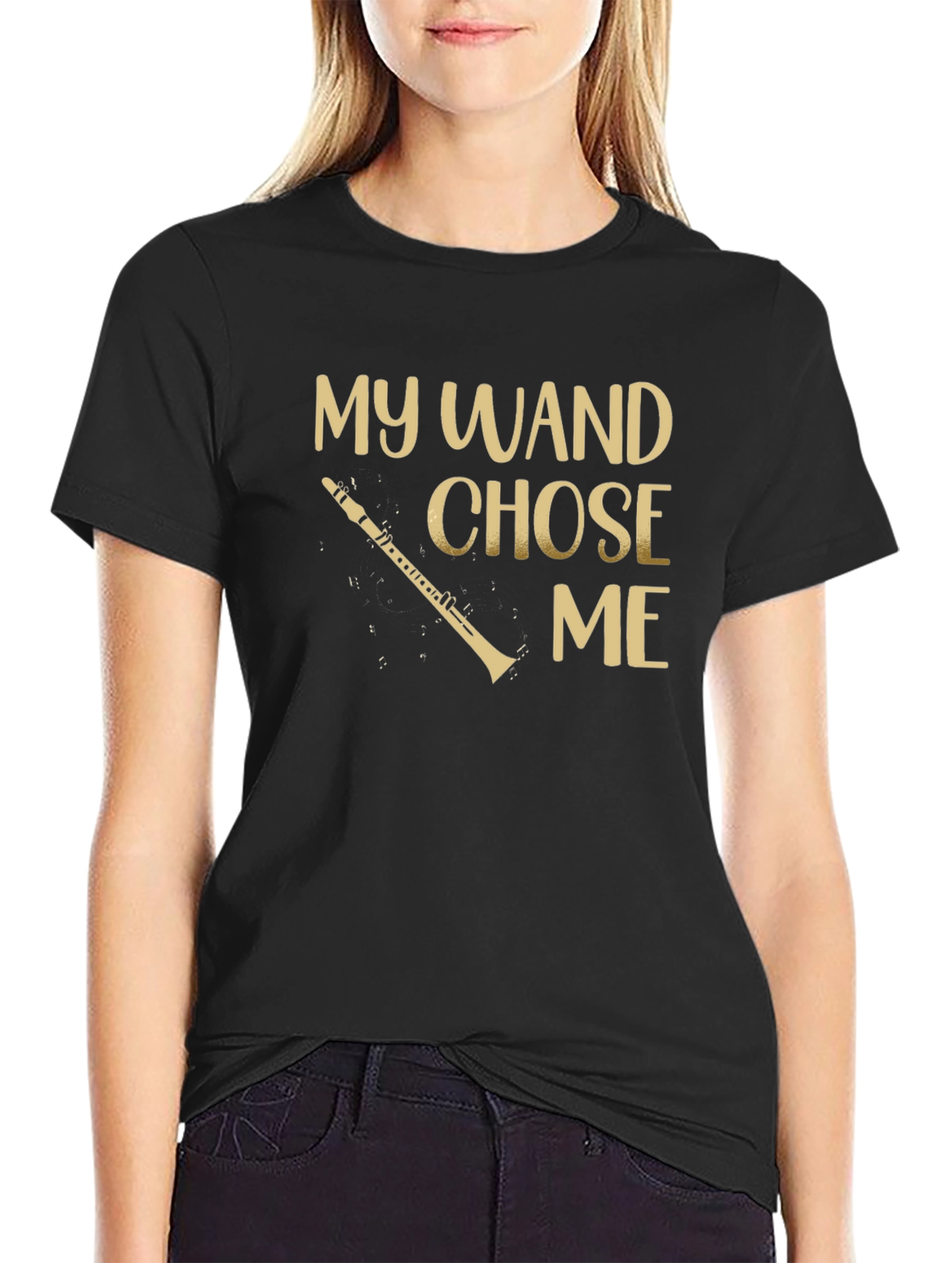 My Wand Chose Me Clarinet T-Shirt