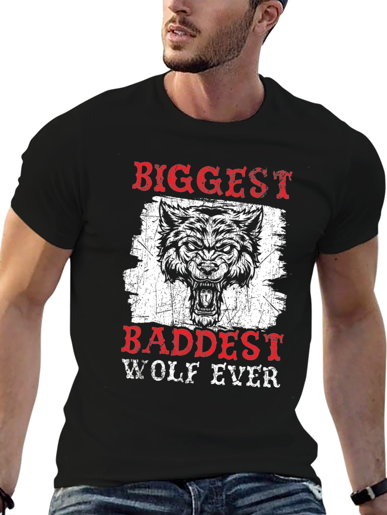 Biggest Baddest Wolf Ever Graphic Tee