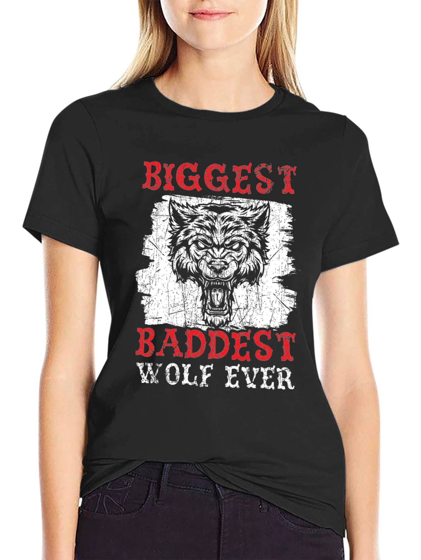 Biggest Baddest Wolf Ever Graphic Tee