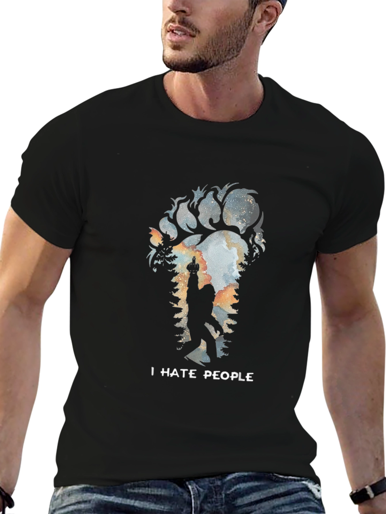I Hate People Bigfoot T-Shirt