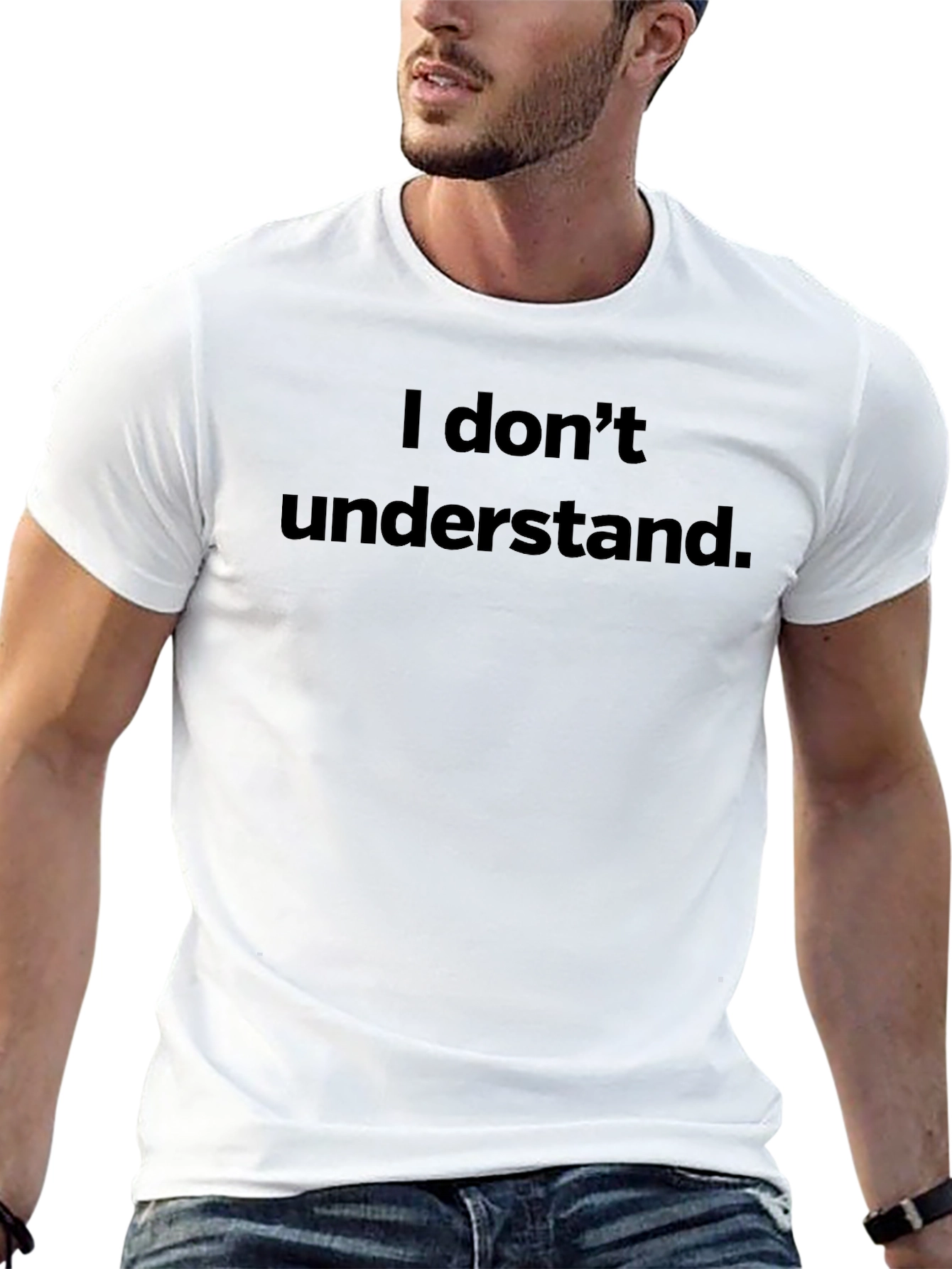 I Dont Understand Graphic Tee - Black Cotton T-Shirt