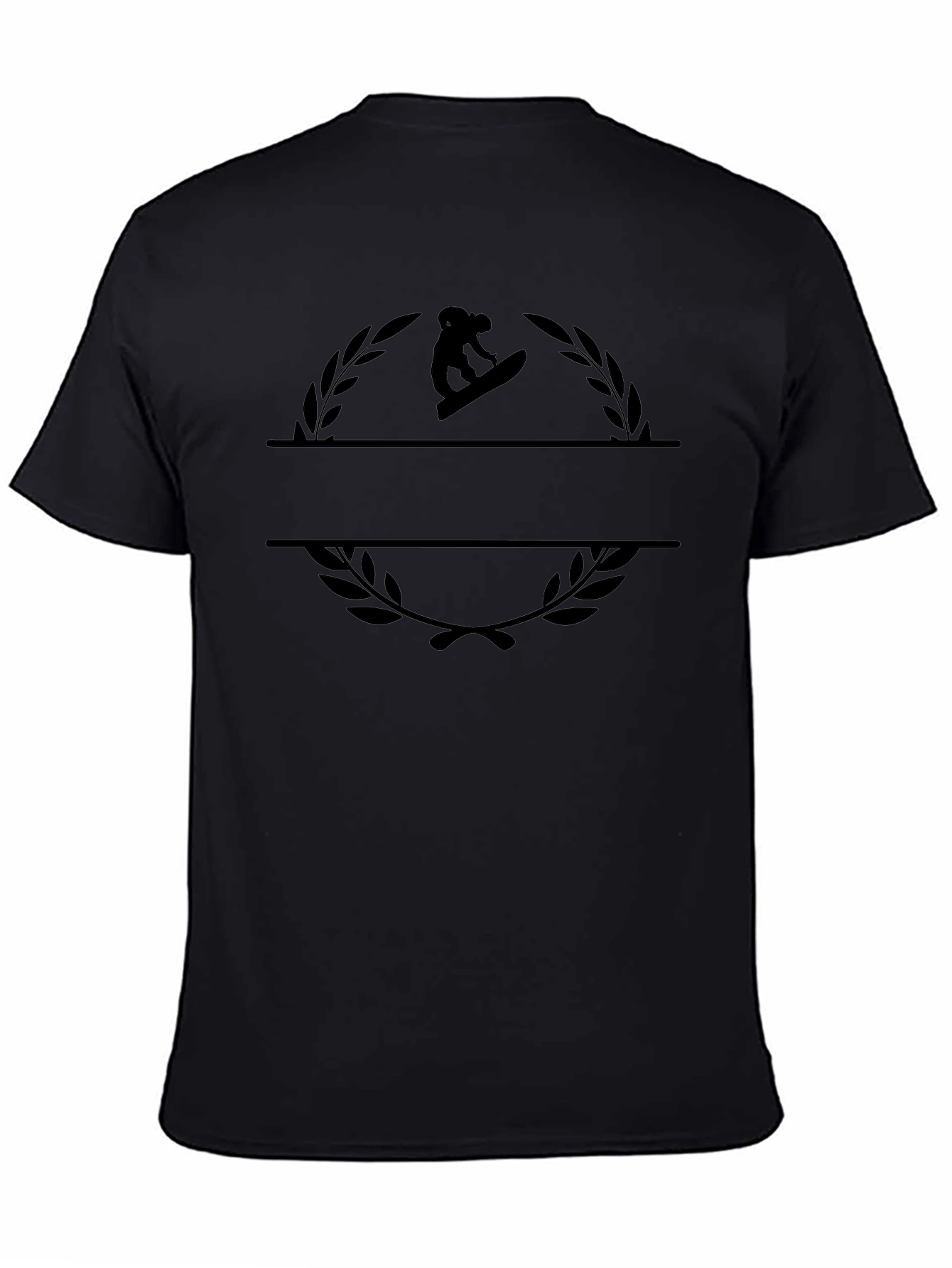 Snowboarder Laurel Black T-Shirt