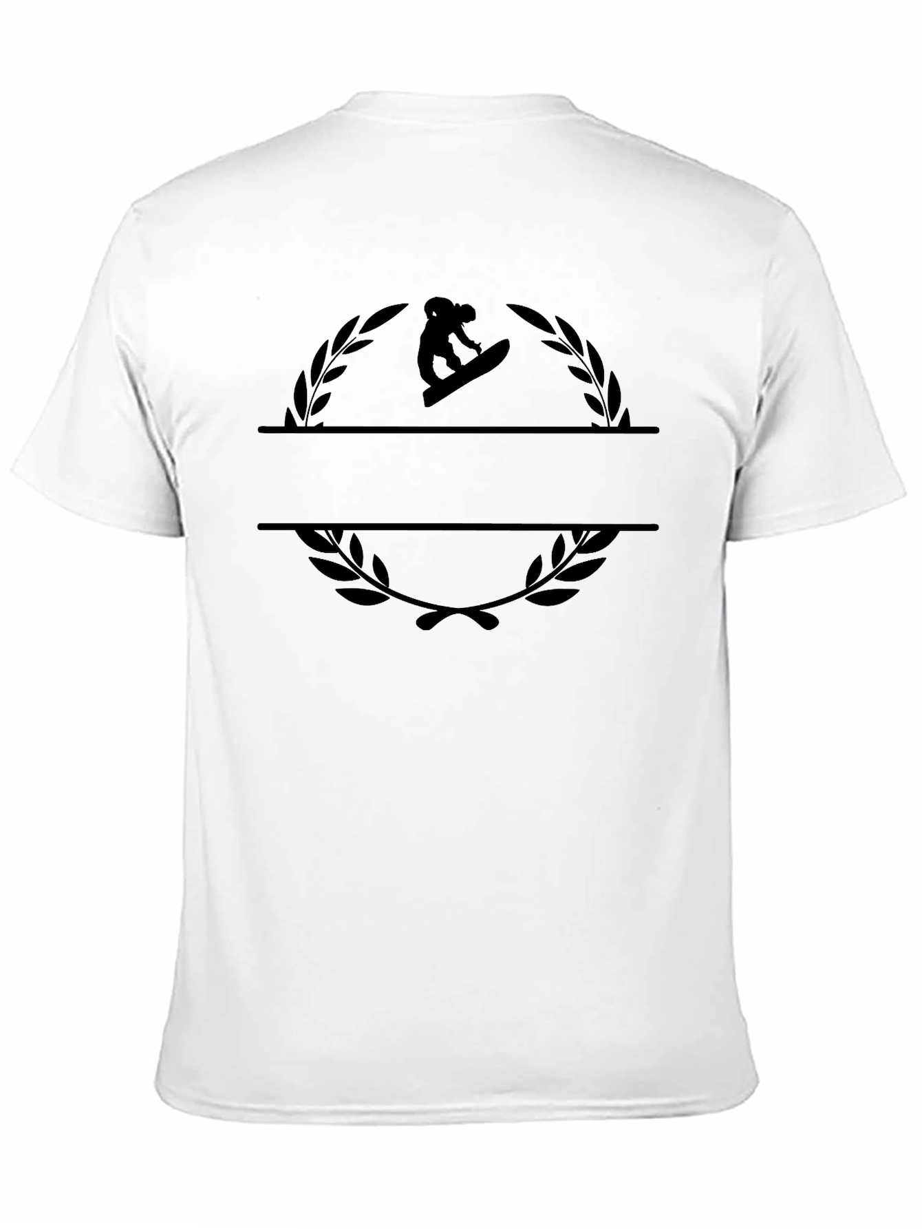 Snowboarder Laurel Black T-Shirt