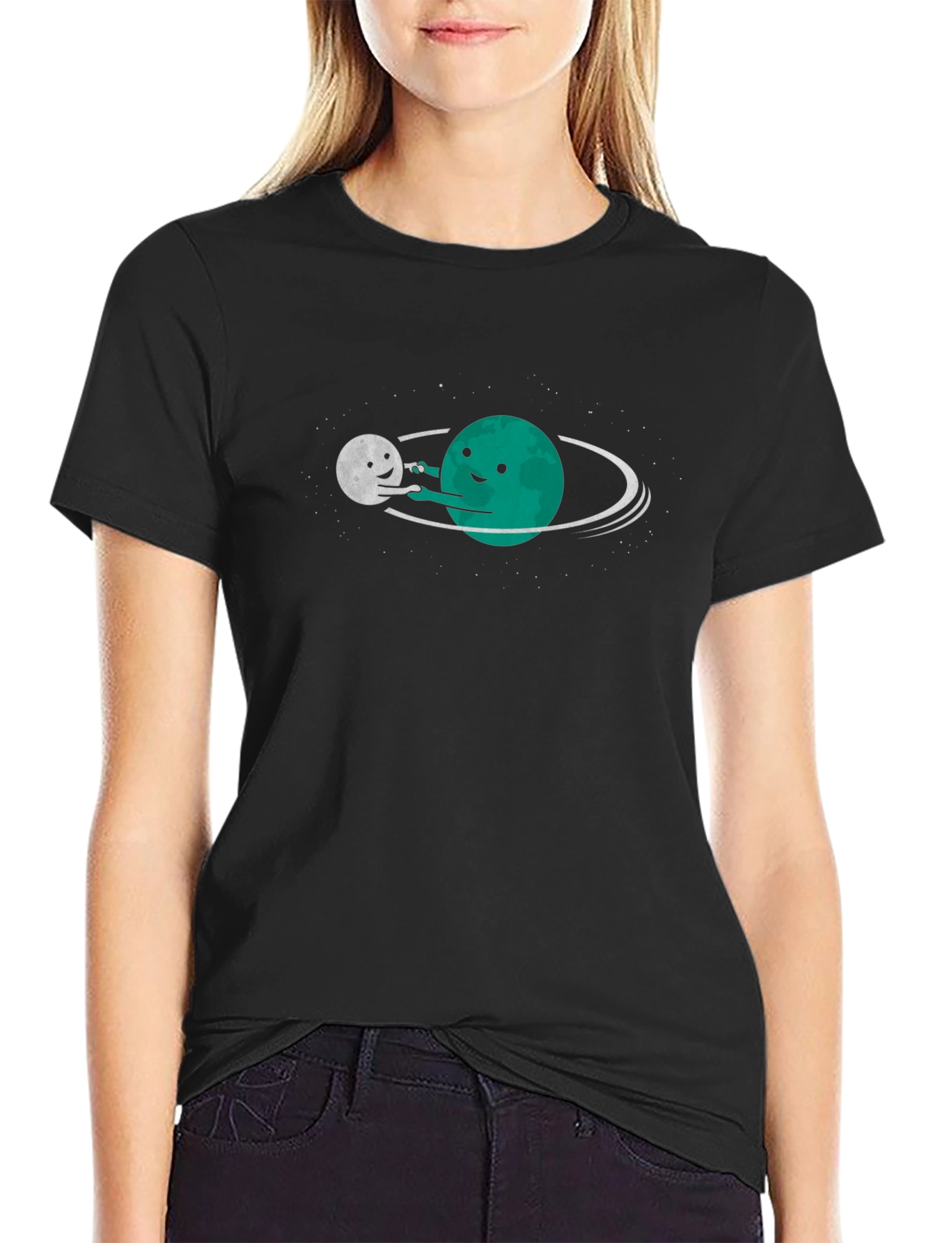 Cute Planet Hug T-Shirt - Space Lover Tee