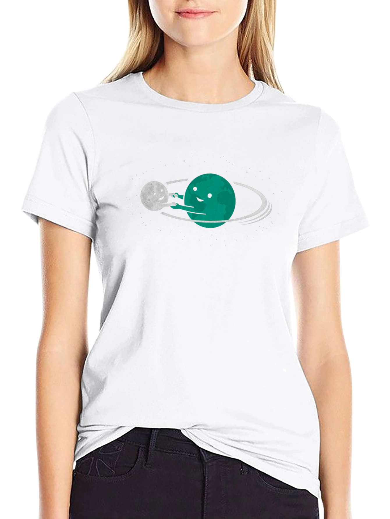 Cute Planet Hug T-Shirt - Space Lover Tee