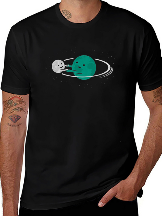 Cute Planet Hug T-Shirt - Space Lover Tee