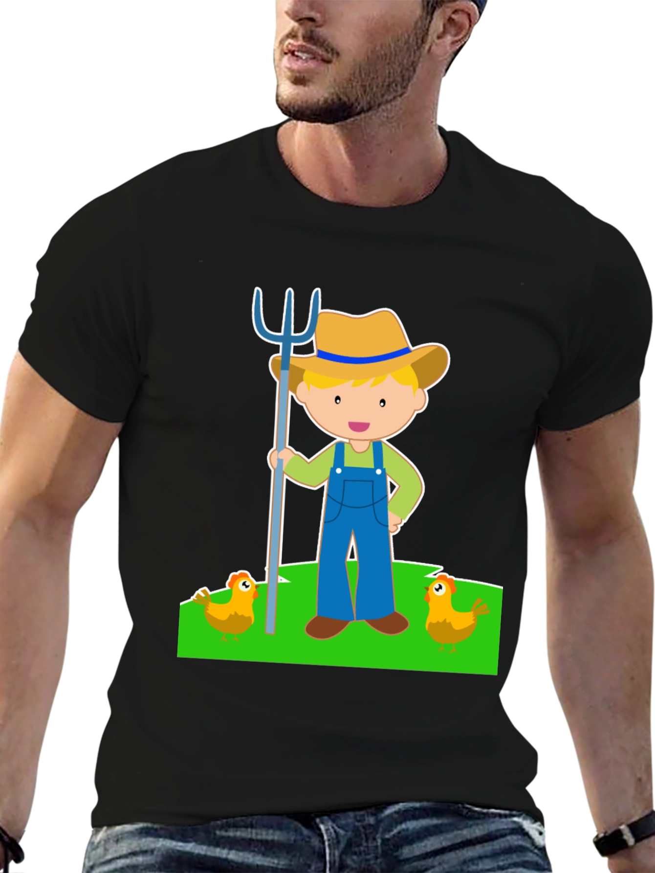 Cartoon Farmer Graphic Tee