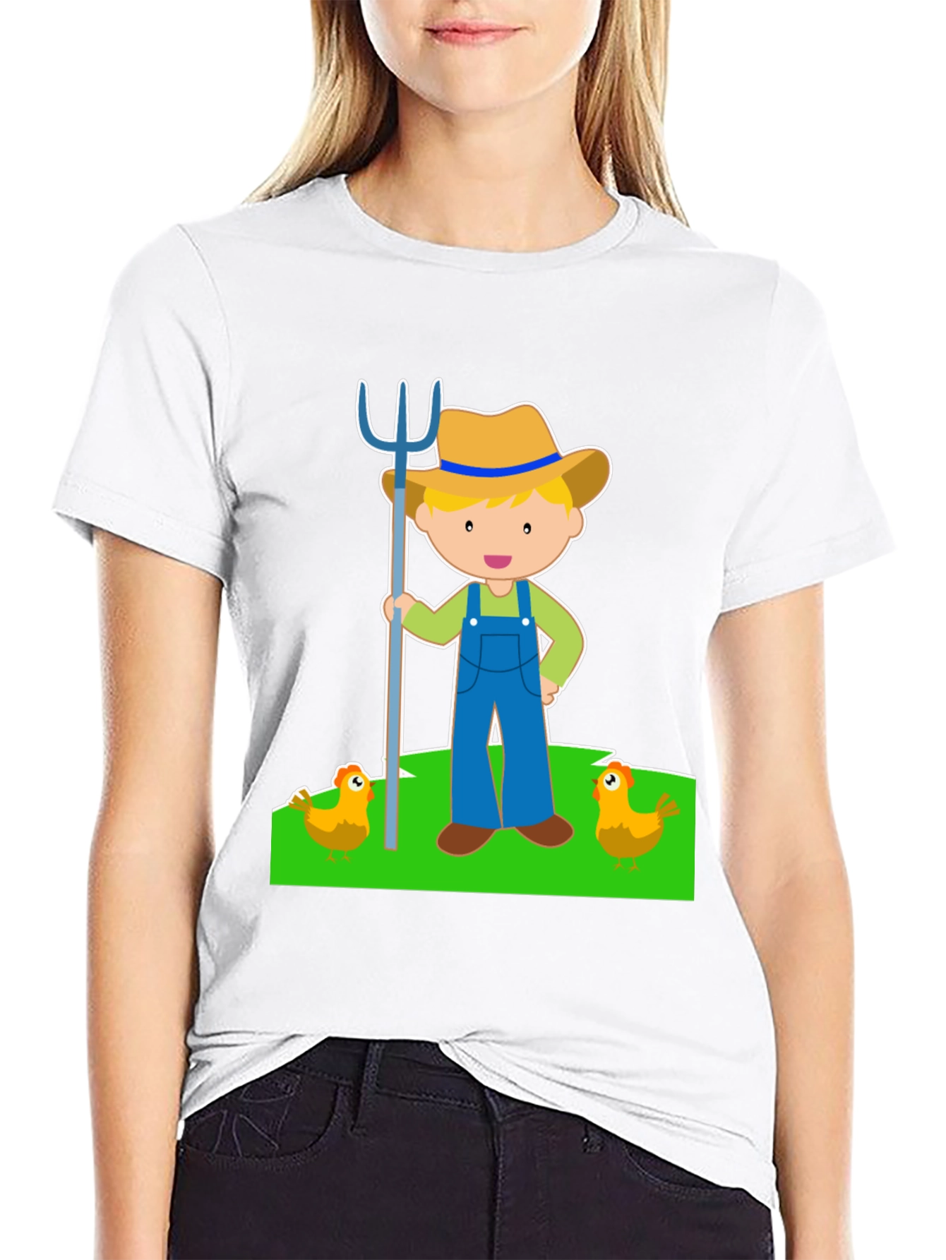 Cartoon Farmer Graphic Tee