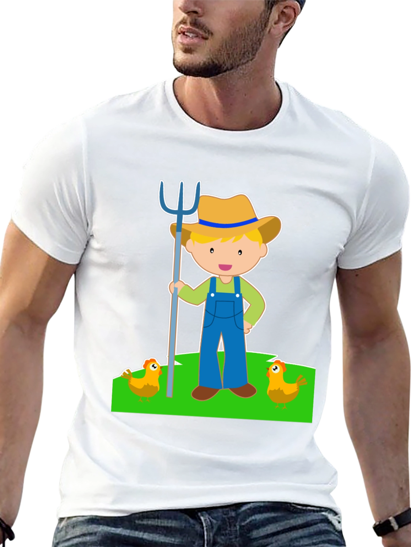 Cartoon Farmer Graphic Tee