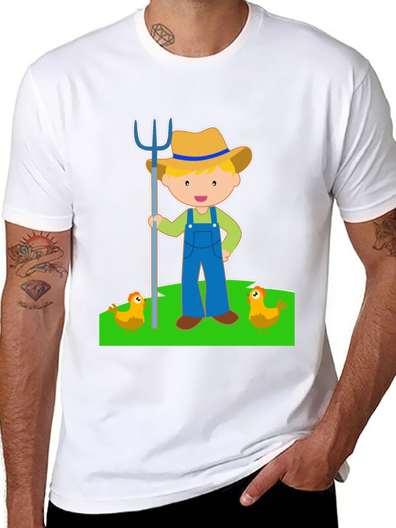 Cartoon Farmer Graphic Tee