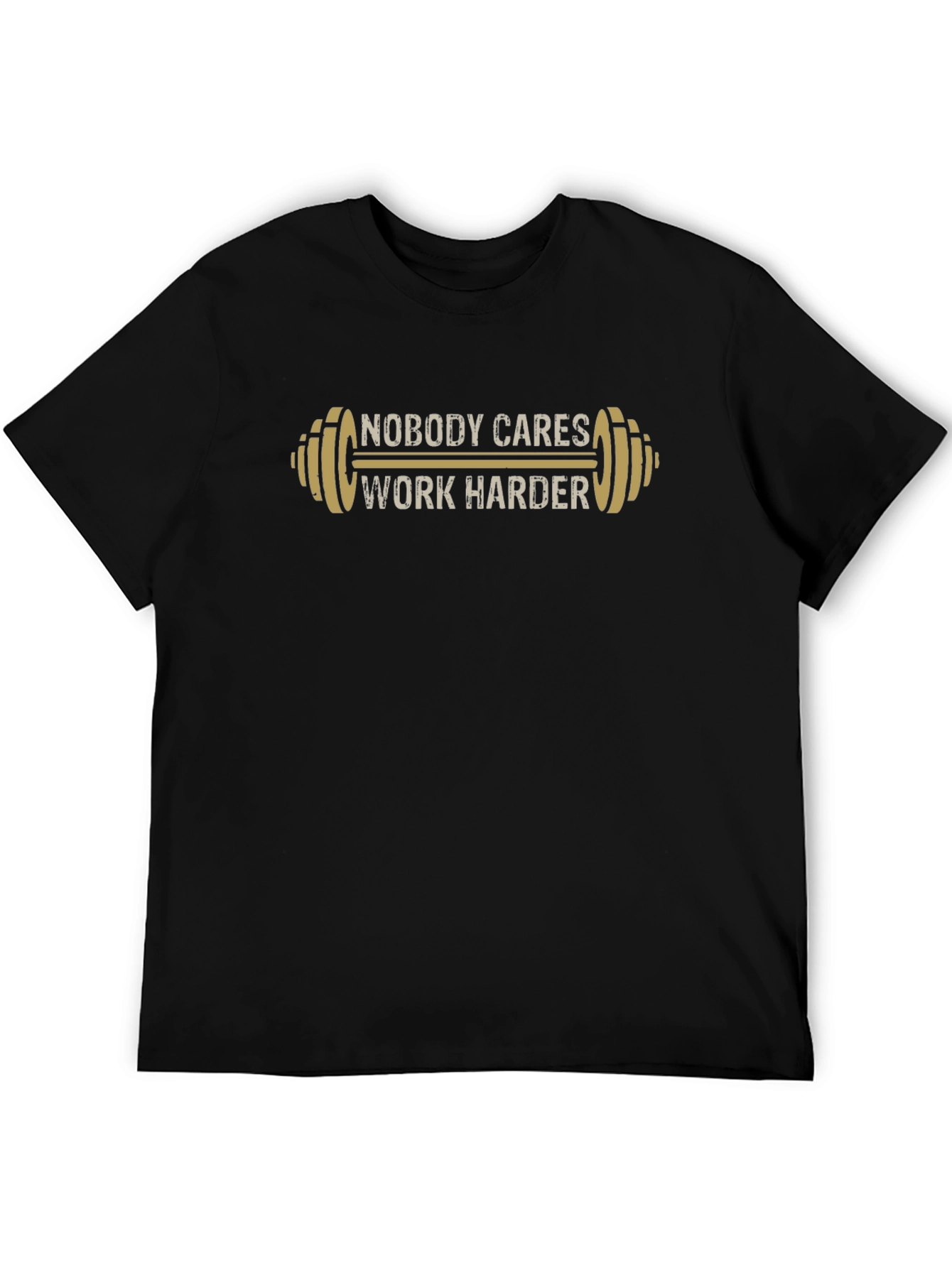 Nobody Cares Work Harder Black T-Shirt Gym Motivation