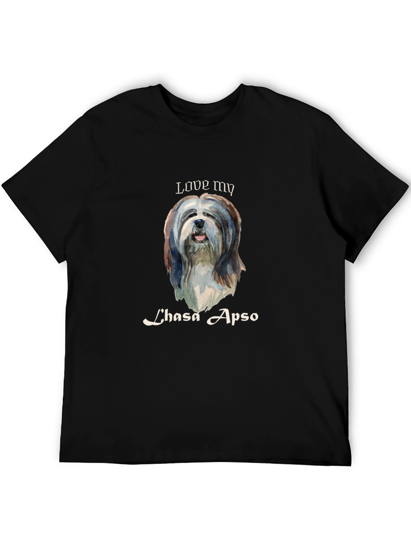 Love My Lhasa Apso T-Shirt - Black
