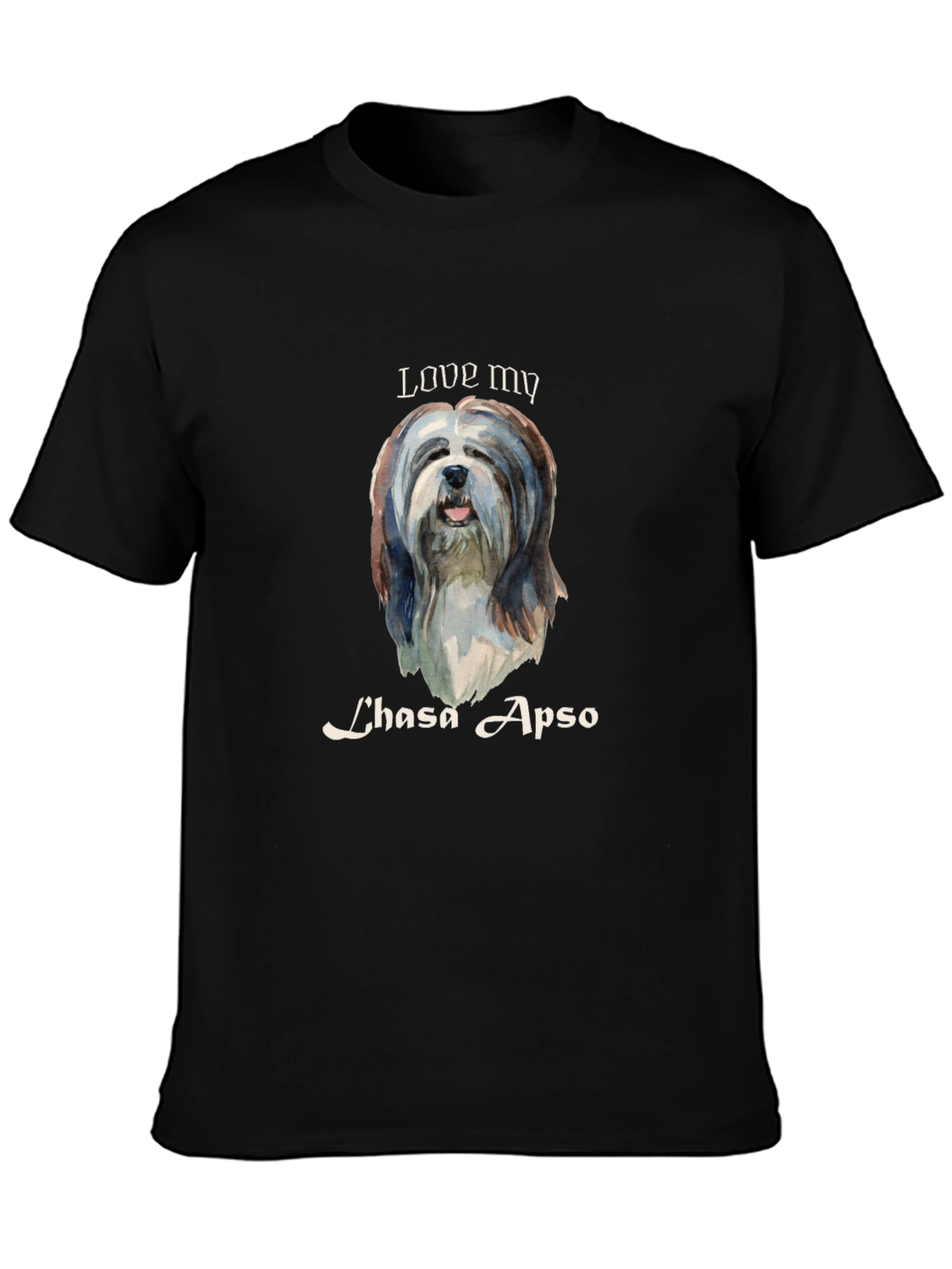 Love My Lhasa Apso T-Shirt - Black