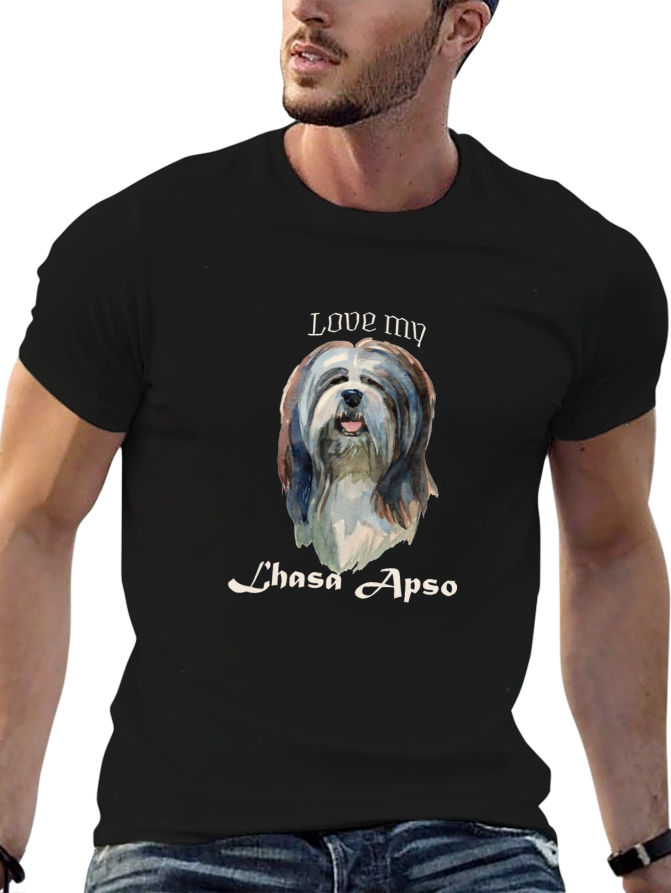 Love My Lhasa Apso T-Shirt - Black