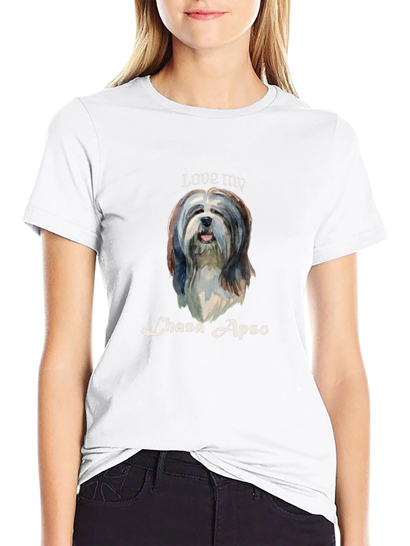 Love My Lhasa Apso T-Shirt - Black