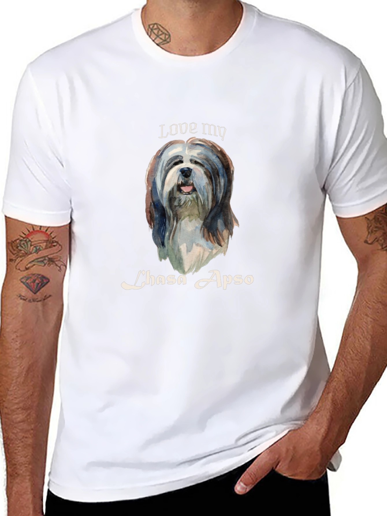 Love My Lhasa Apso T-Shirt - Black