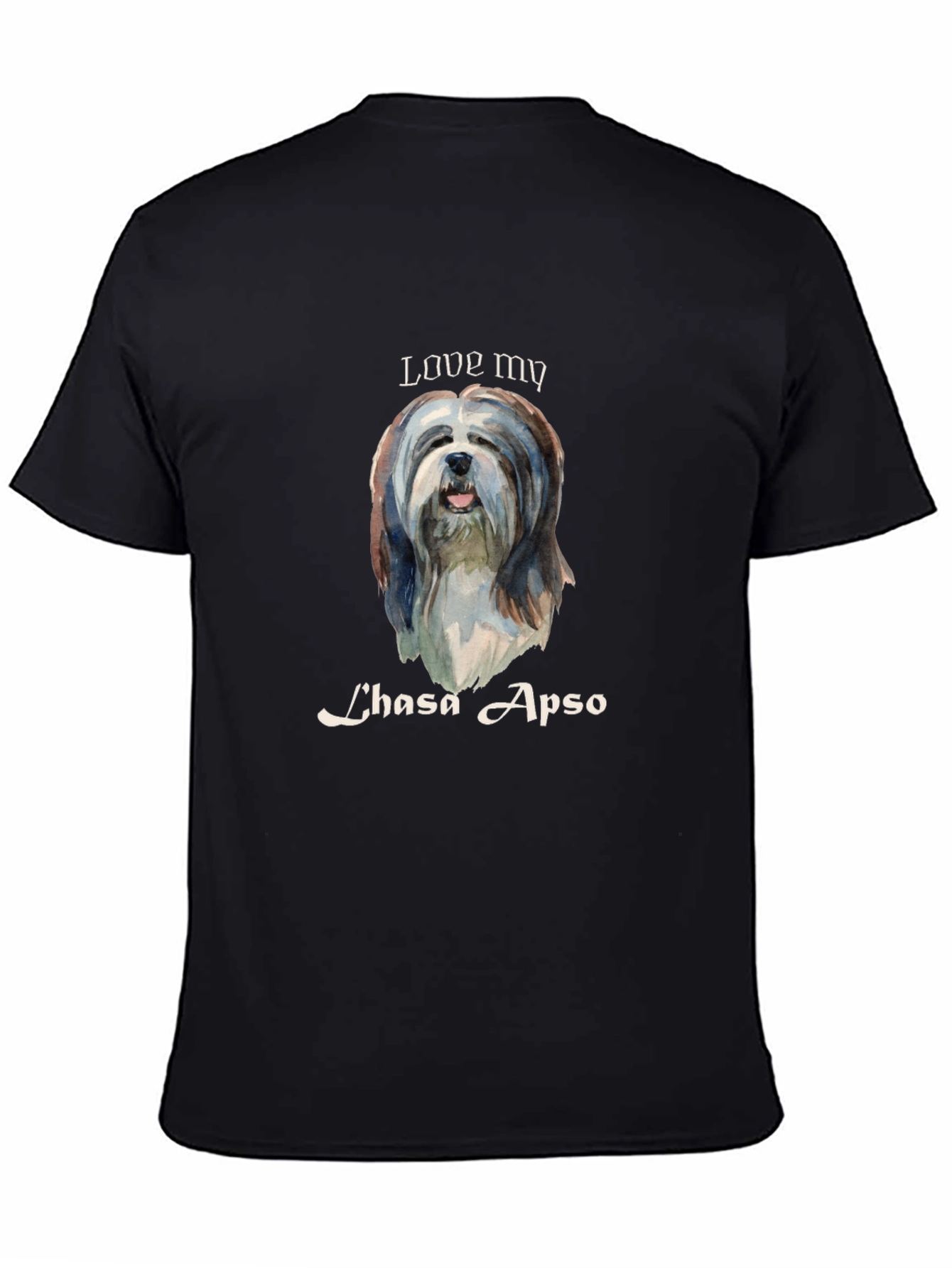 Love My Lhasa Apso T-Shirt - Black