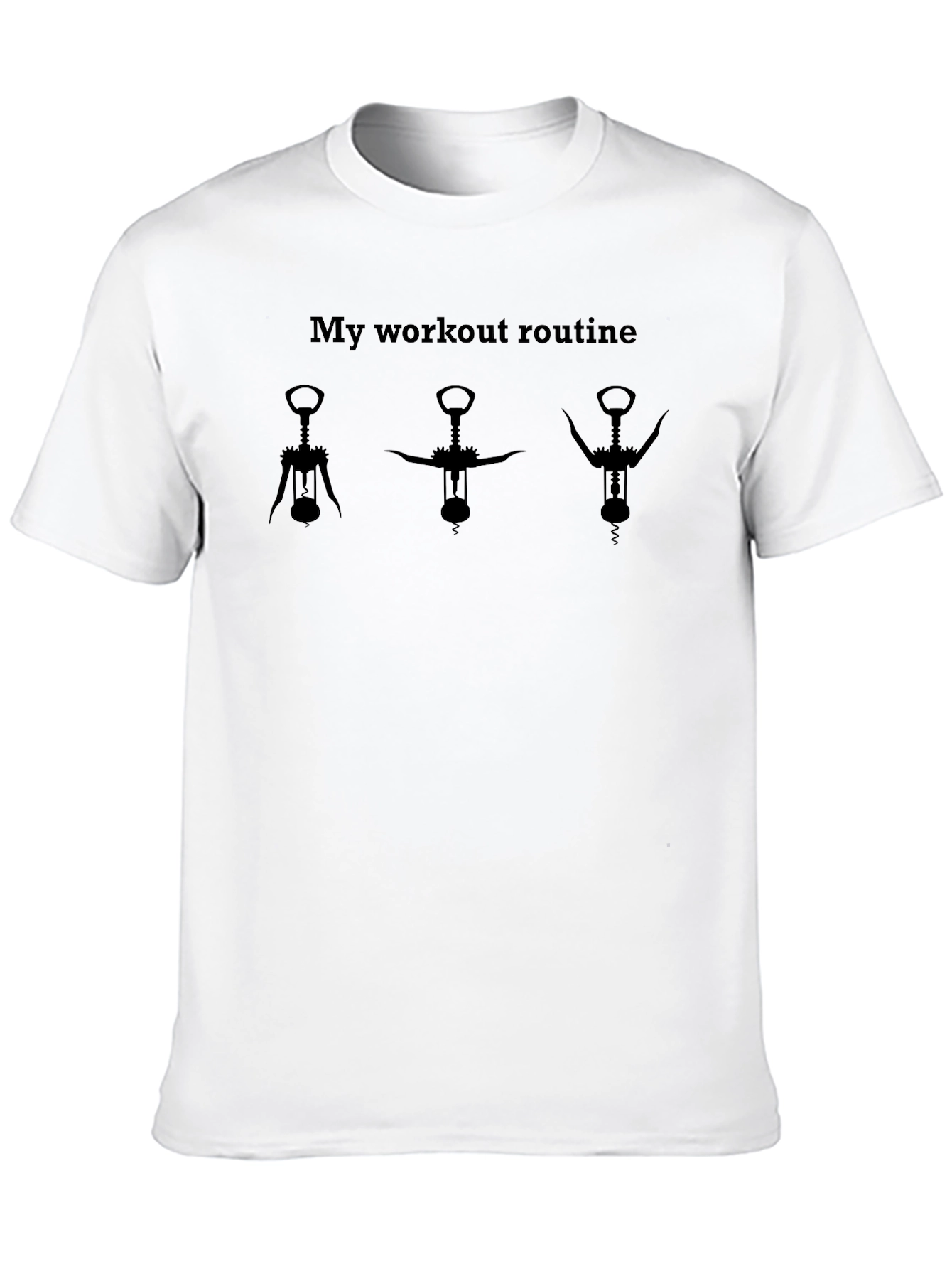 Wine Opener Workout T-Shirt - Funny Fitness Tee
