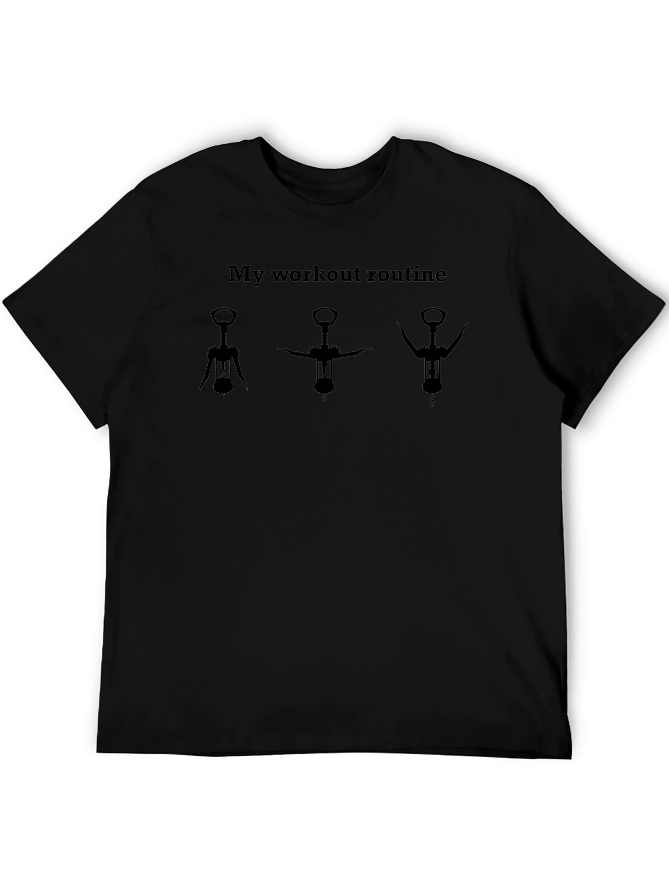 Wine Opener Workout T-Shirt - Funny Fitness Tee