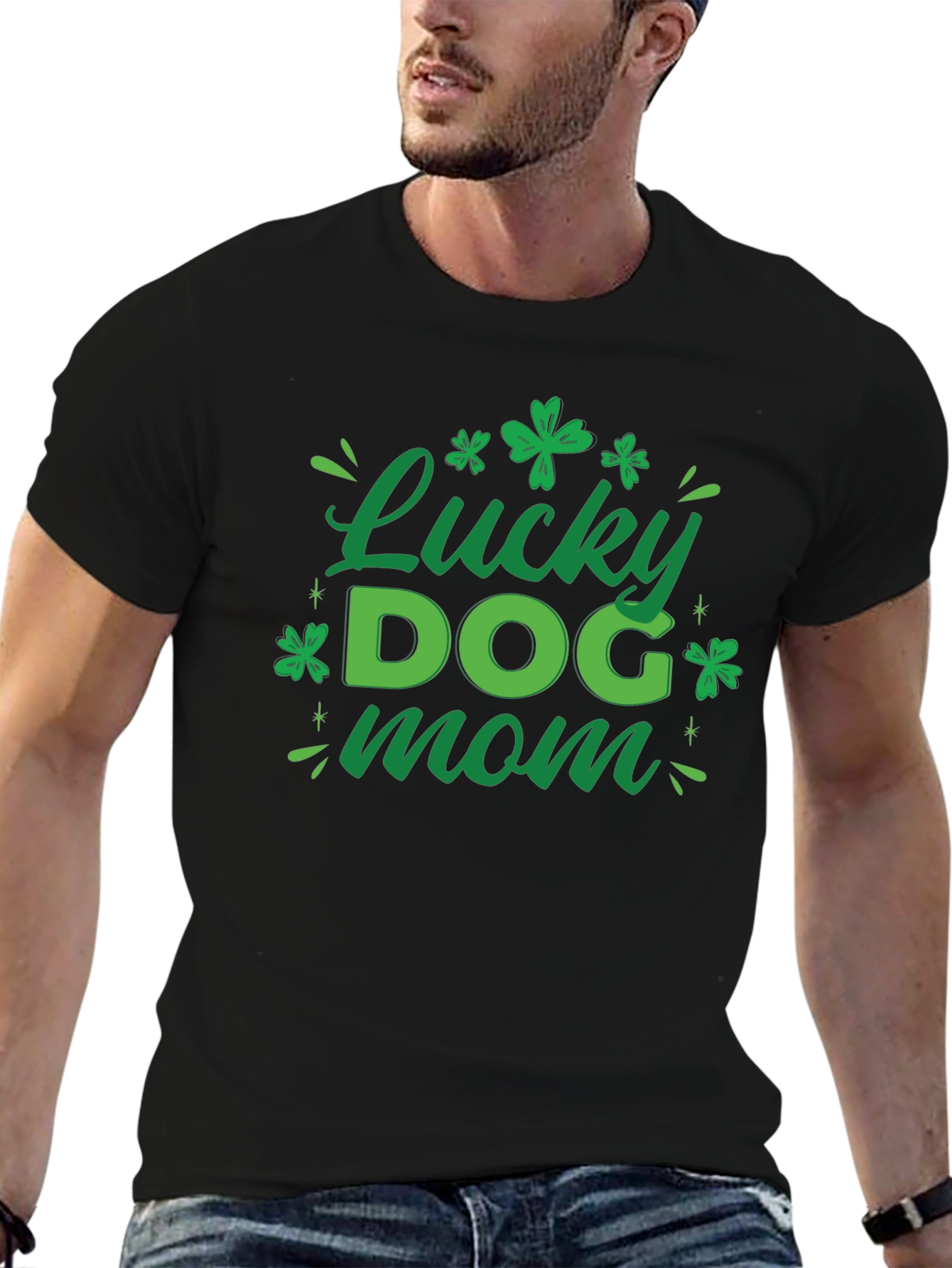 Lucky Dog Mom T-Shirt - St. Patricks Day