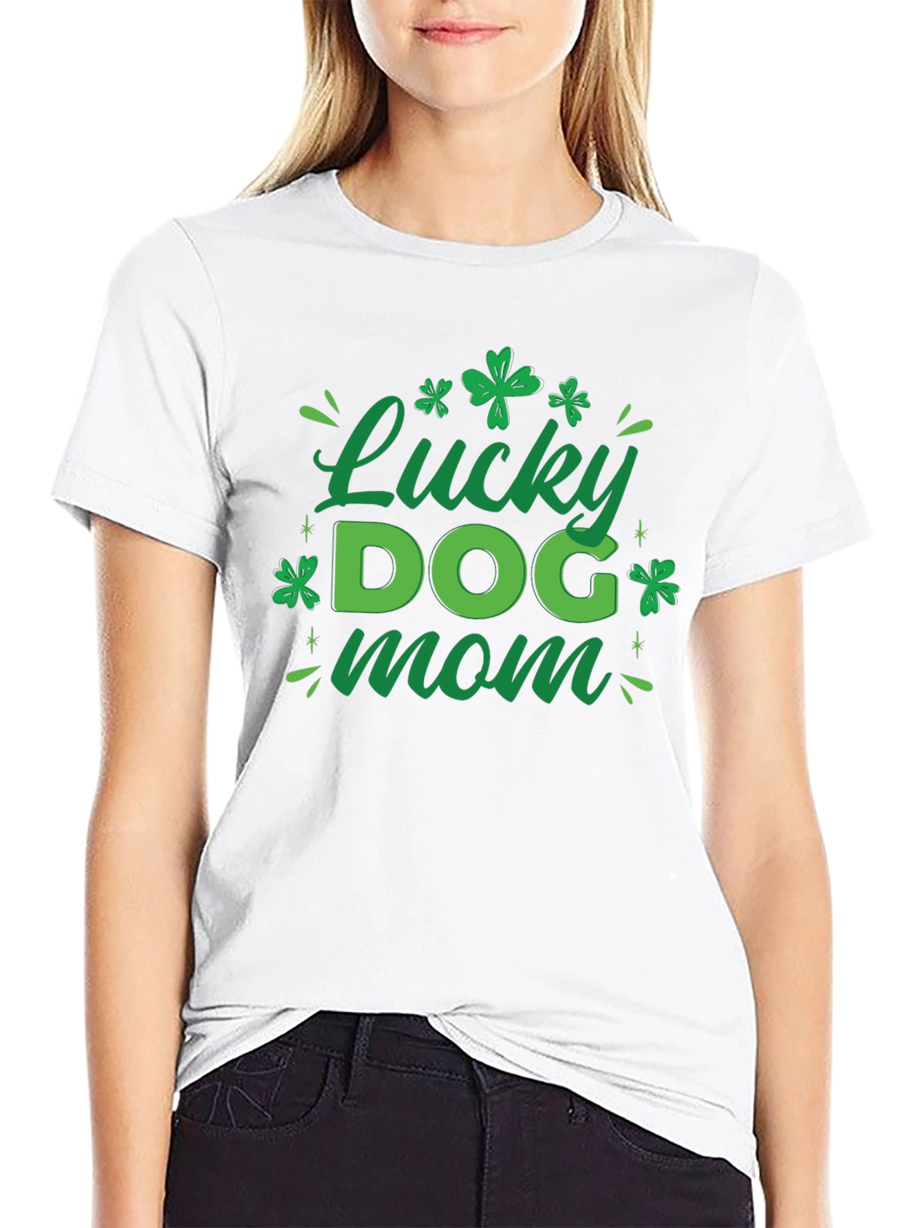 Lucky Dog Mom T-Shirt - St. Patricks Day