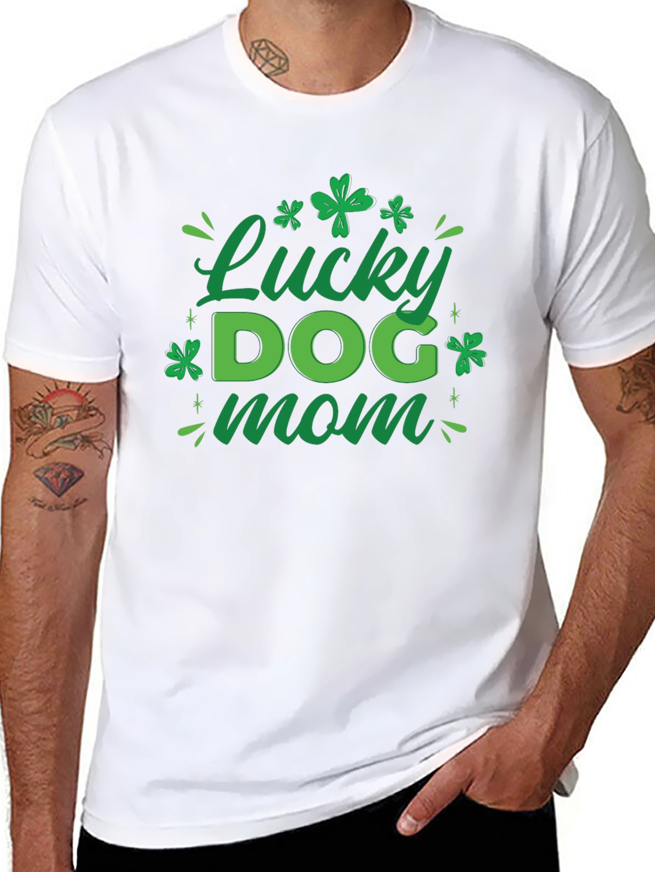 Lucky Dog Mom T-Shirt - St. Patricks Day