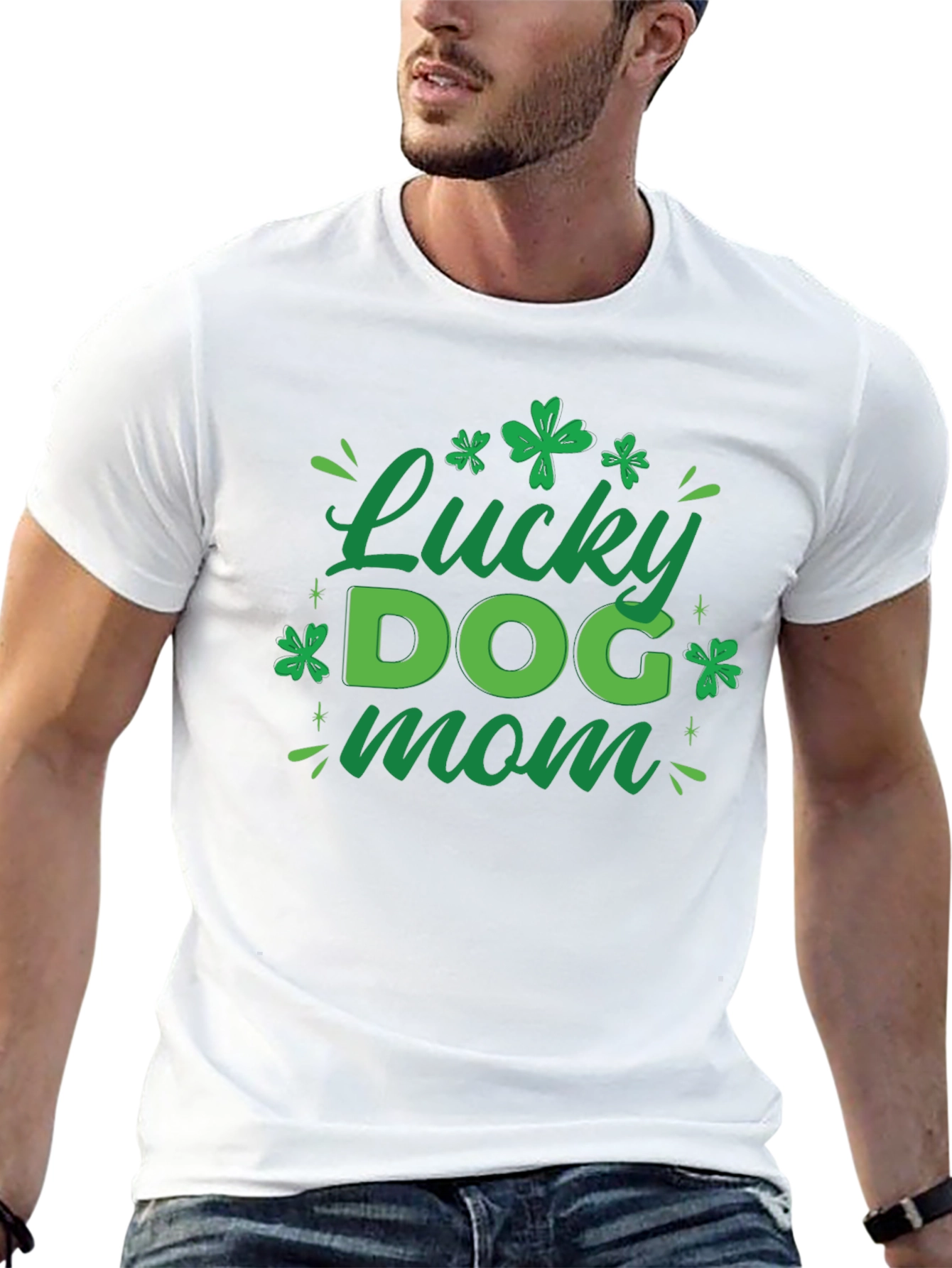 Lucky Dog Mom T-Shirt - St. Patricks Day