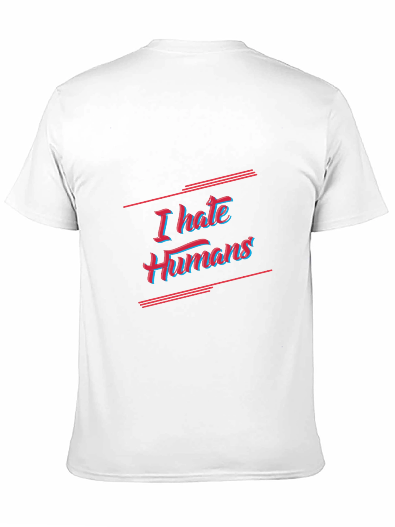 I Hate Humans Graphic Tee - Black Cotton T-Shirt