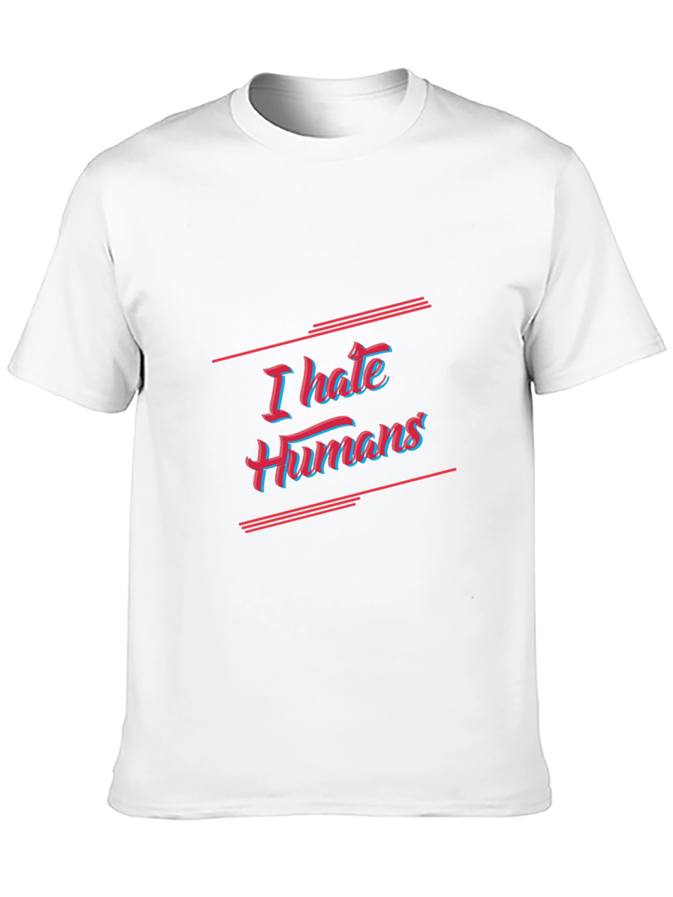 I Hate Humans Graphic Tee - Black Cotton T-Shirt