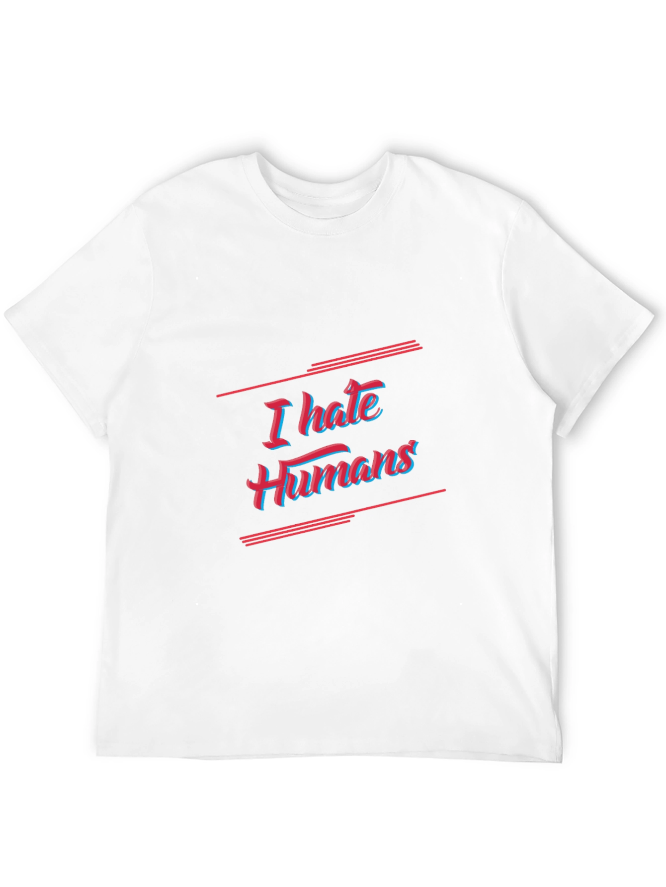 I Hate Humans Graphic Tee - Black Cotton T-Shirt