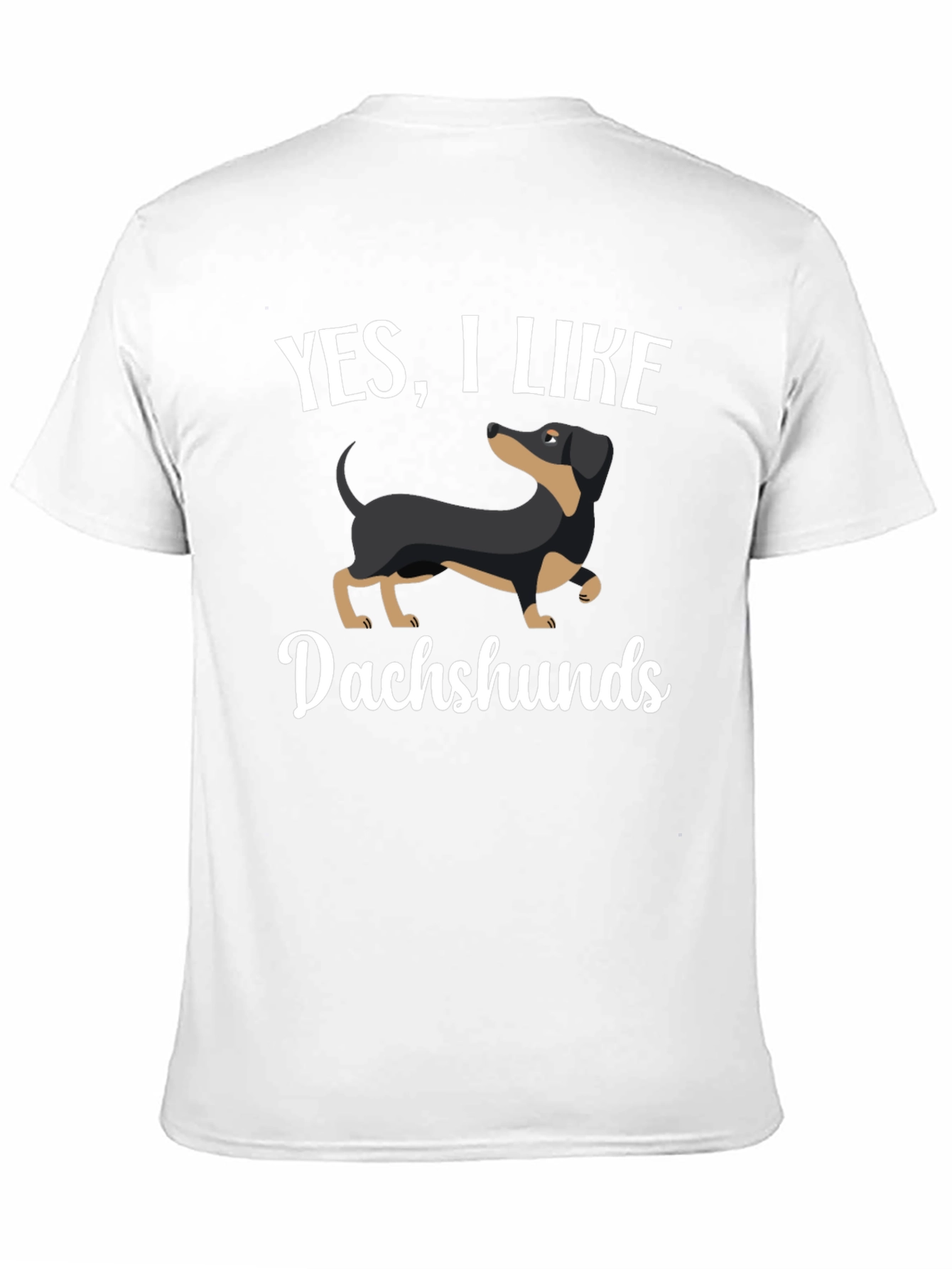 Dachshund Lover Graphic Tee - Black Cotton