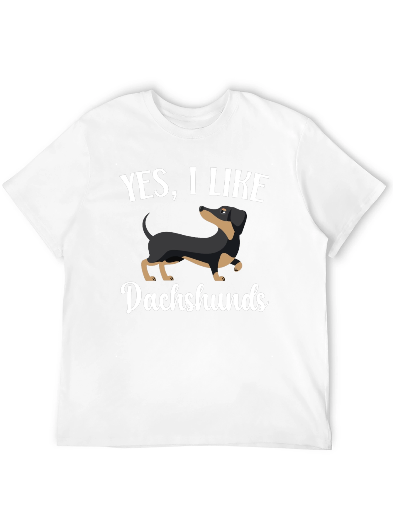 Dachshund Lover Graphic Tee - Black Cotton