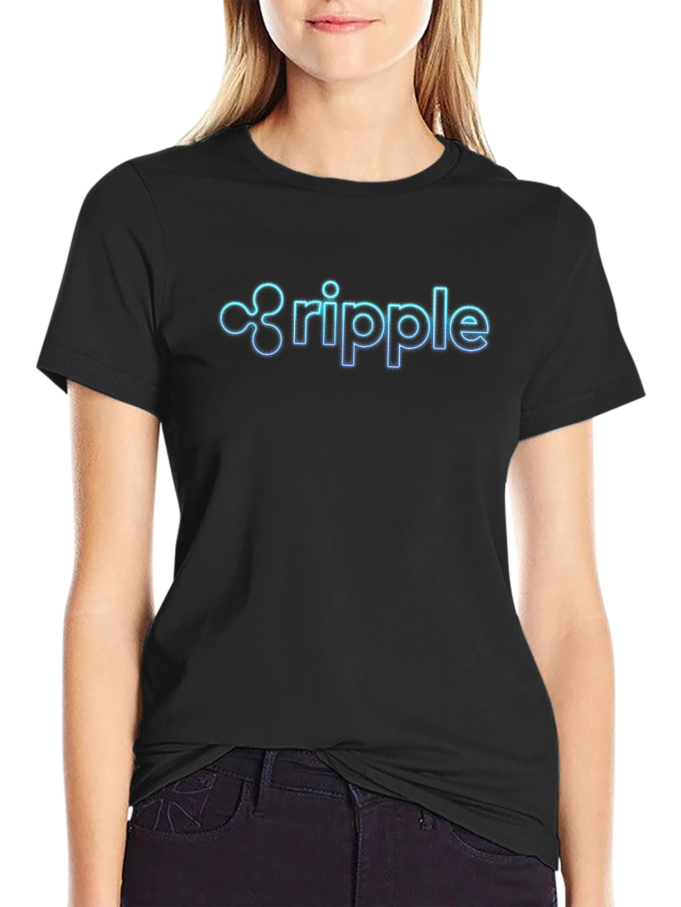Ripple Crypto Black T-Shirt
