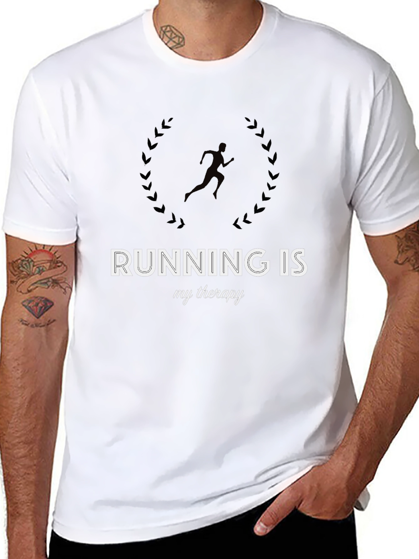 Running is My Therapy Graphic Tee